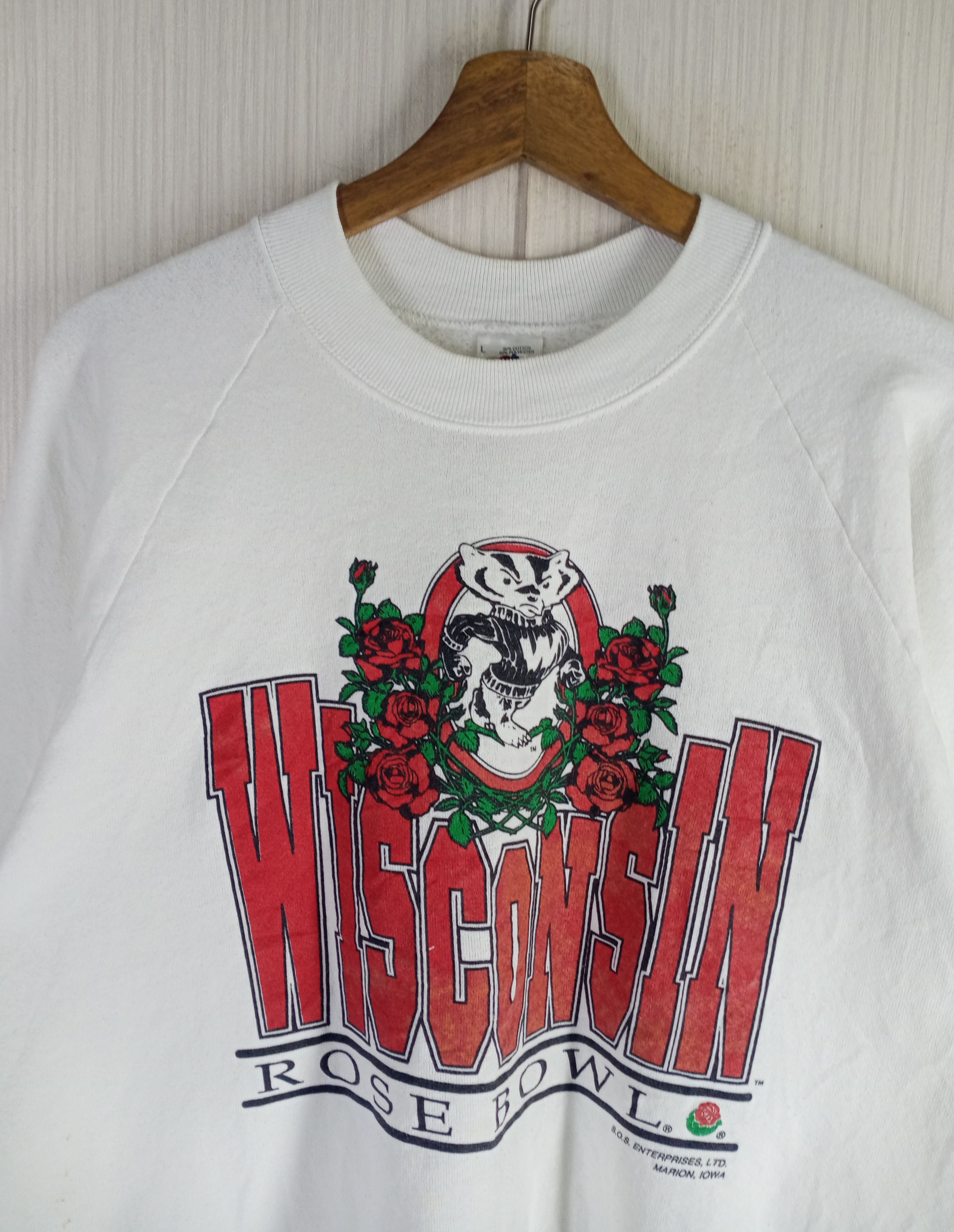 Vintage Rare Vintage 90s Wisconsin Rose Bowl Sweatshirt Size US M / EU 48-50 / 2 - 2 Thumbnail