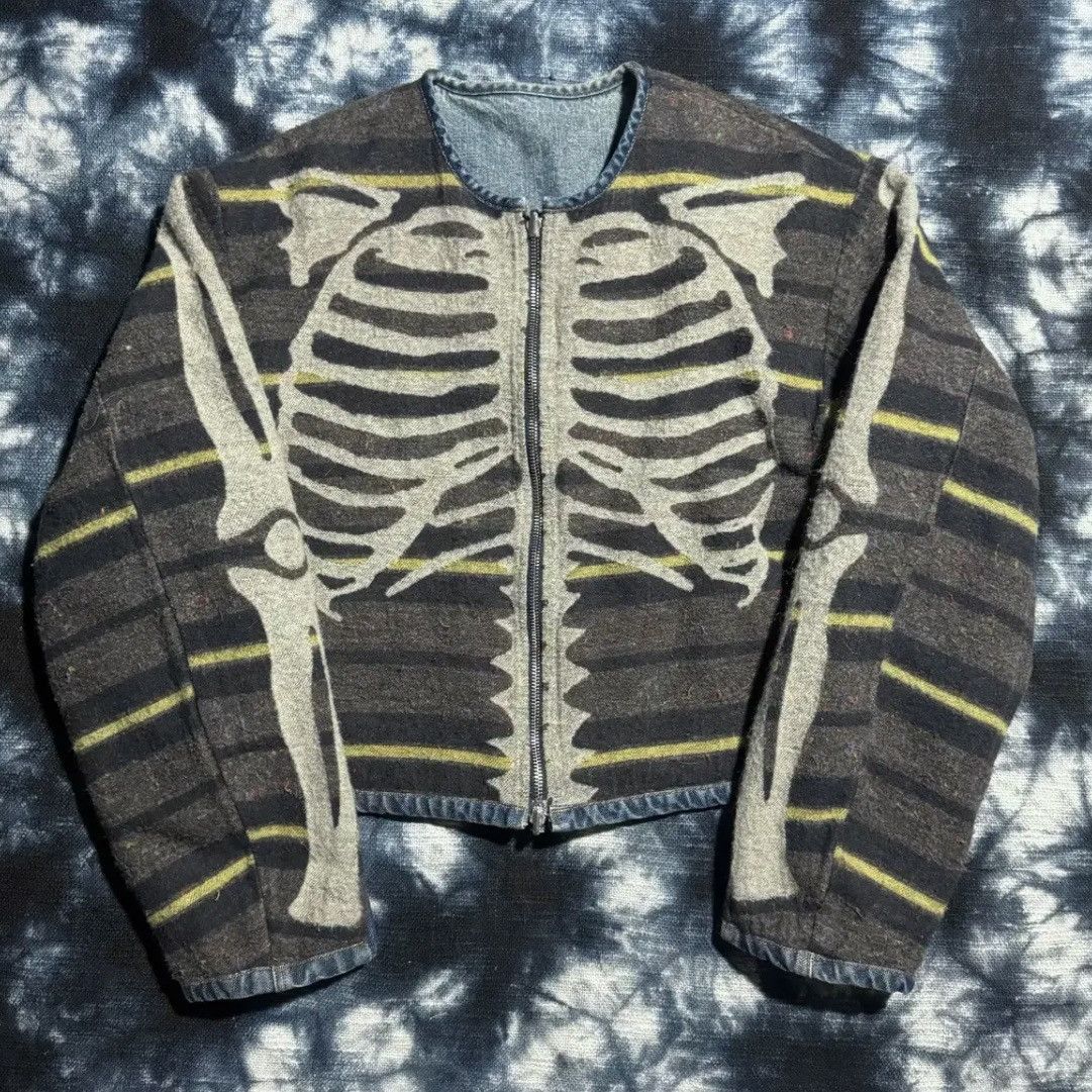 Kapital Kountry Kapital Reversible Bone Lining Motocross Denim Jacket Size US L / EU 52-54 / 3 - 1 Thumbnail