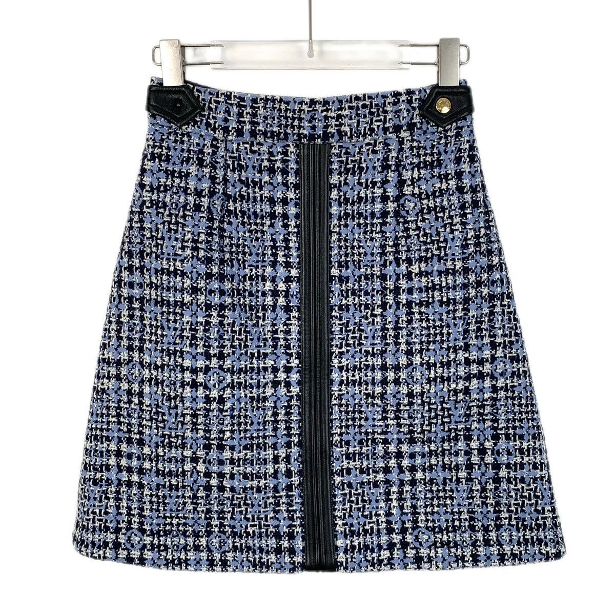 Louis Vuitton Louis Vuitton Blue All-over Logo Jacquard Skirt K26WX Size 24" / US 00 / IT 34 - 1 Thumbnail