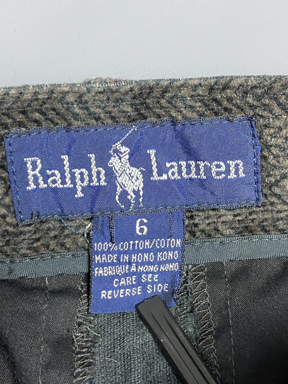 Ralph Lauren Vtg Ralph Lauren Herringbone Skirt Size 6 Brown Knee Length Size 28" / US 6 / IT 42 - 21 Thumbnail