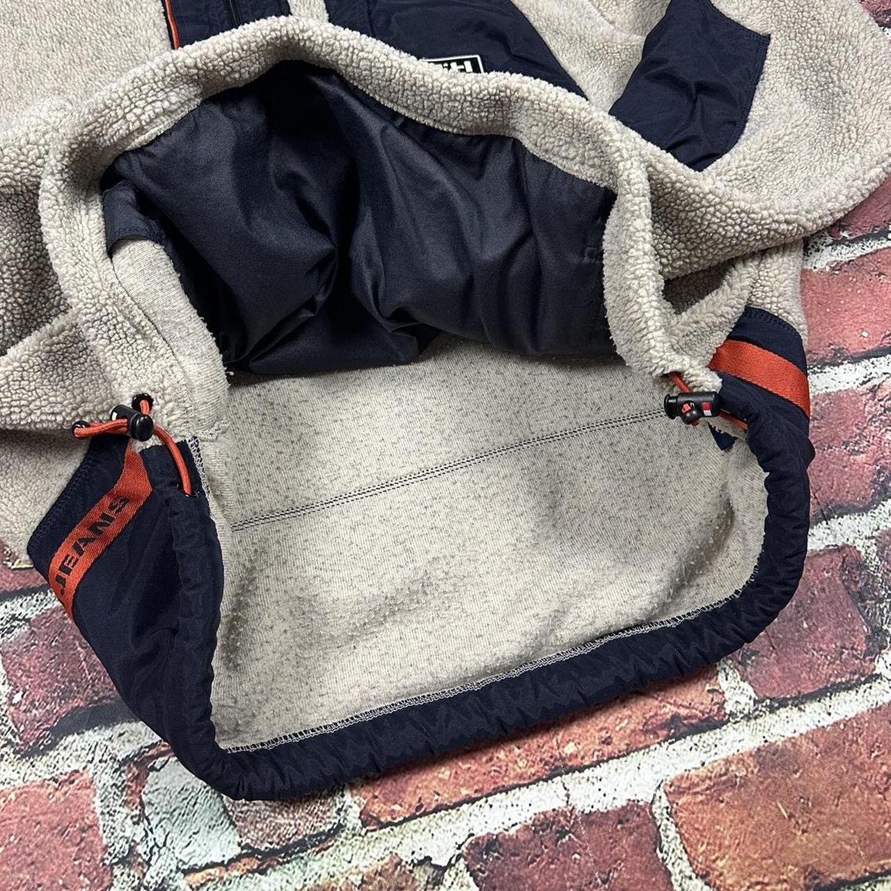 Tommy Hilfiger Vintage Tommy Hilfiger Oatmeal Deep Pile Hood Fleece Anorak Size US XL / EU 56 / 4 - 8 Thumbnail
