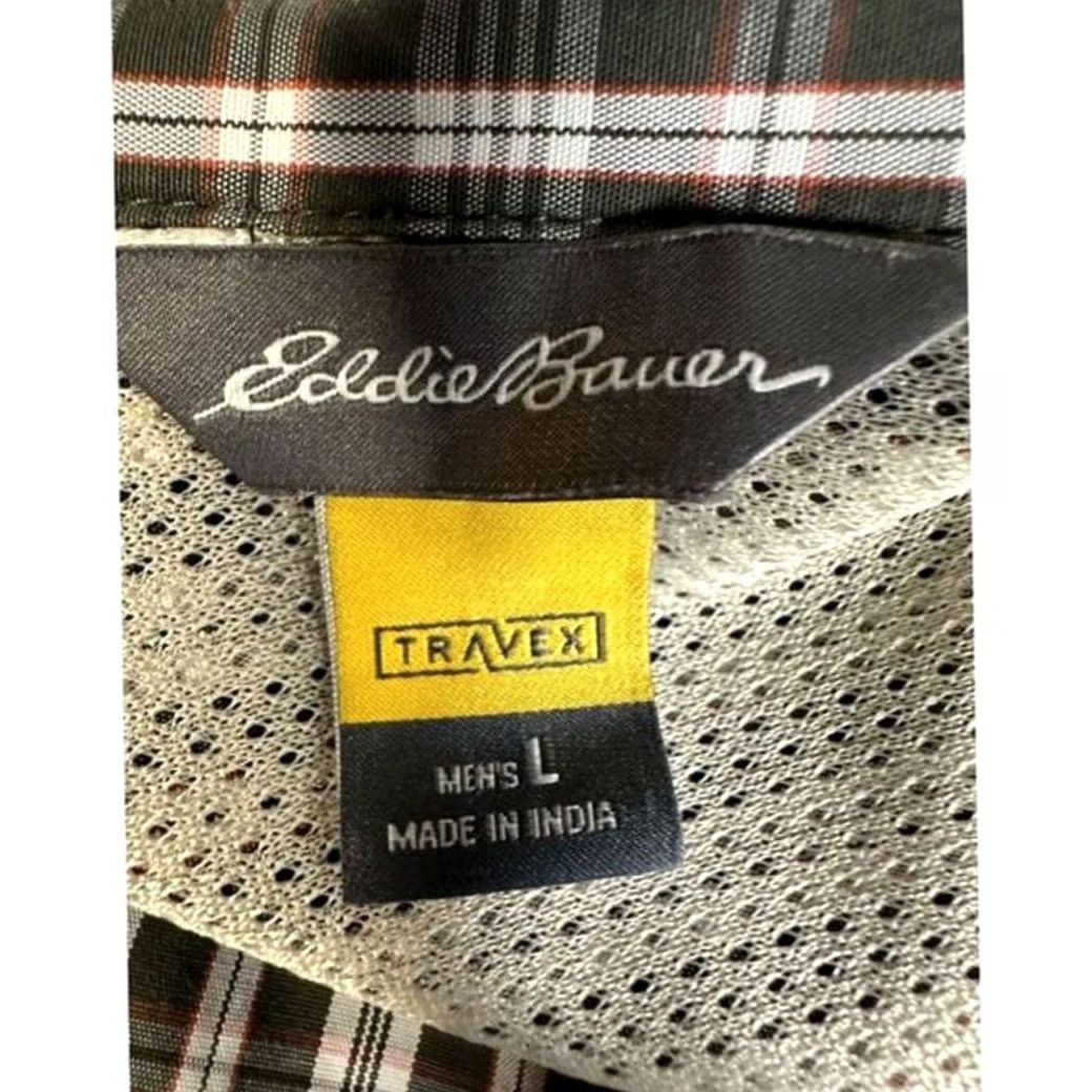 Eddie Bauer Eddie Bauer Travex Shirt Mens L Short Sleeve Plaid Button-Up Pocket Black Size US L / EU 52-54 / 3 - 5 Thumbnail