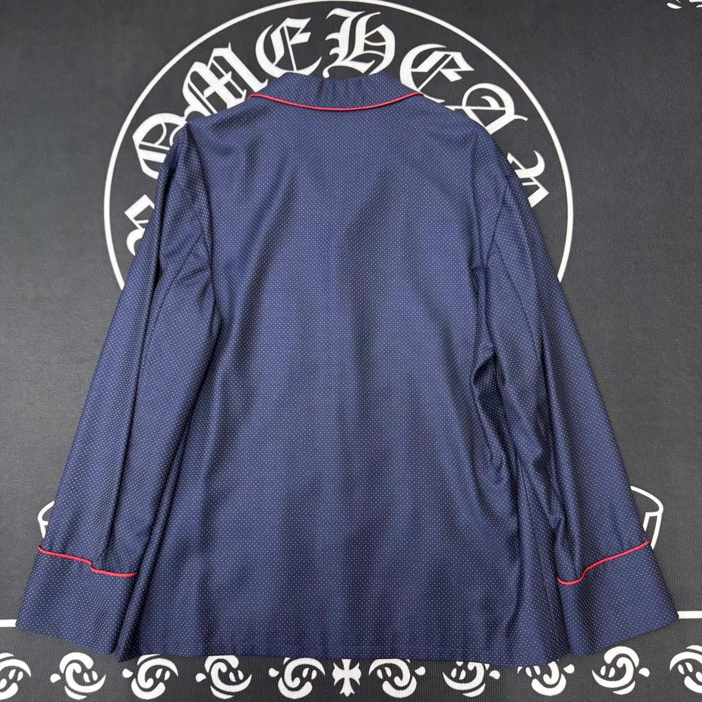 Gucci Gucci Blue & White Polka-DotJacket withLion Embroidery Q10 Size US XL / EU 56 / 4 - 3 Thumbnail