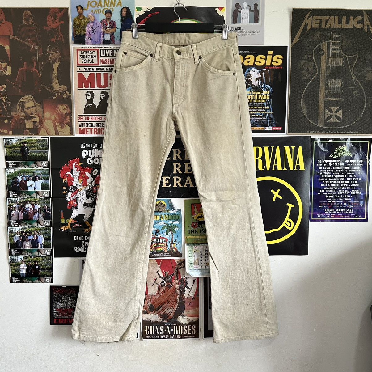Lee Vintage Lee JPN Flare Distressed Denim Size US 31 - 1 Thumbnail
