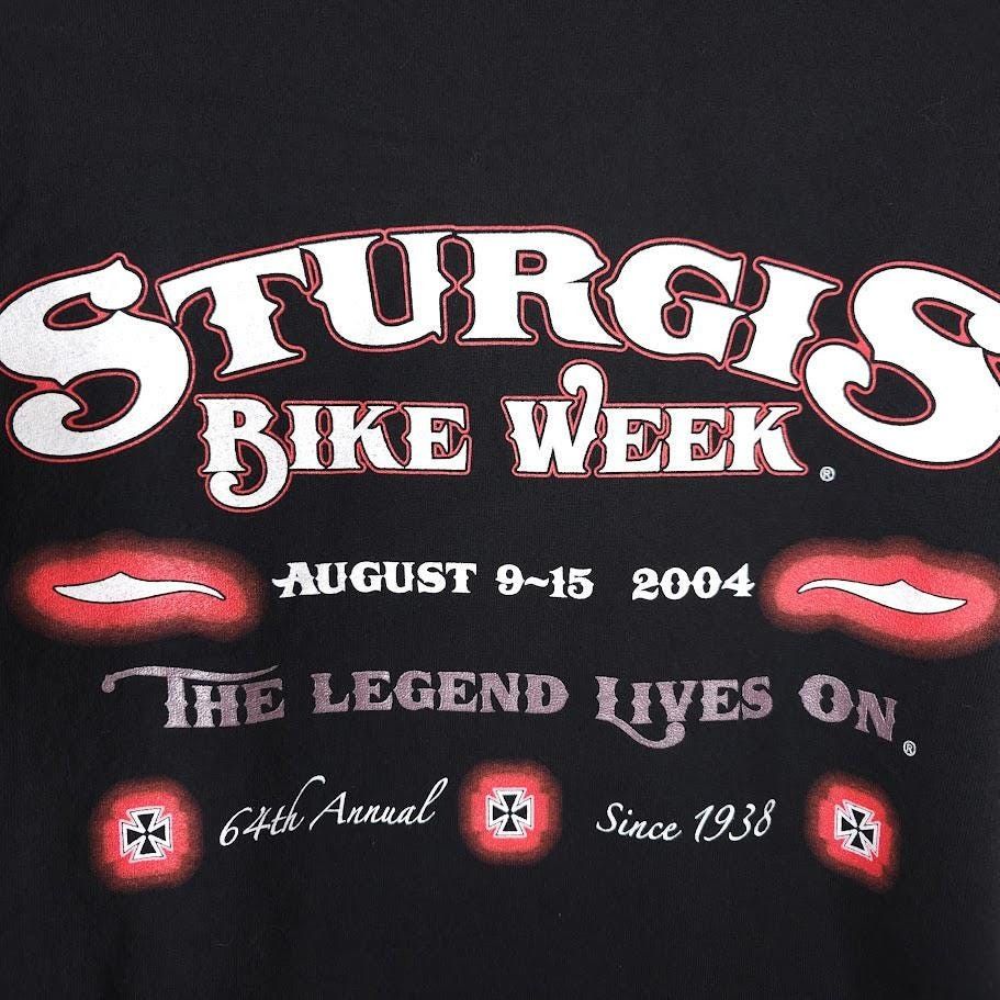 Vintage Vintage Sturgis T Shirt Mens Size Large Black Y2K 2004 Black Size US L / EU 52-54 / 3 - 4 Thumbnail