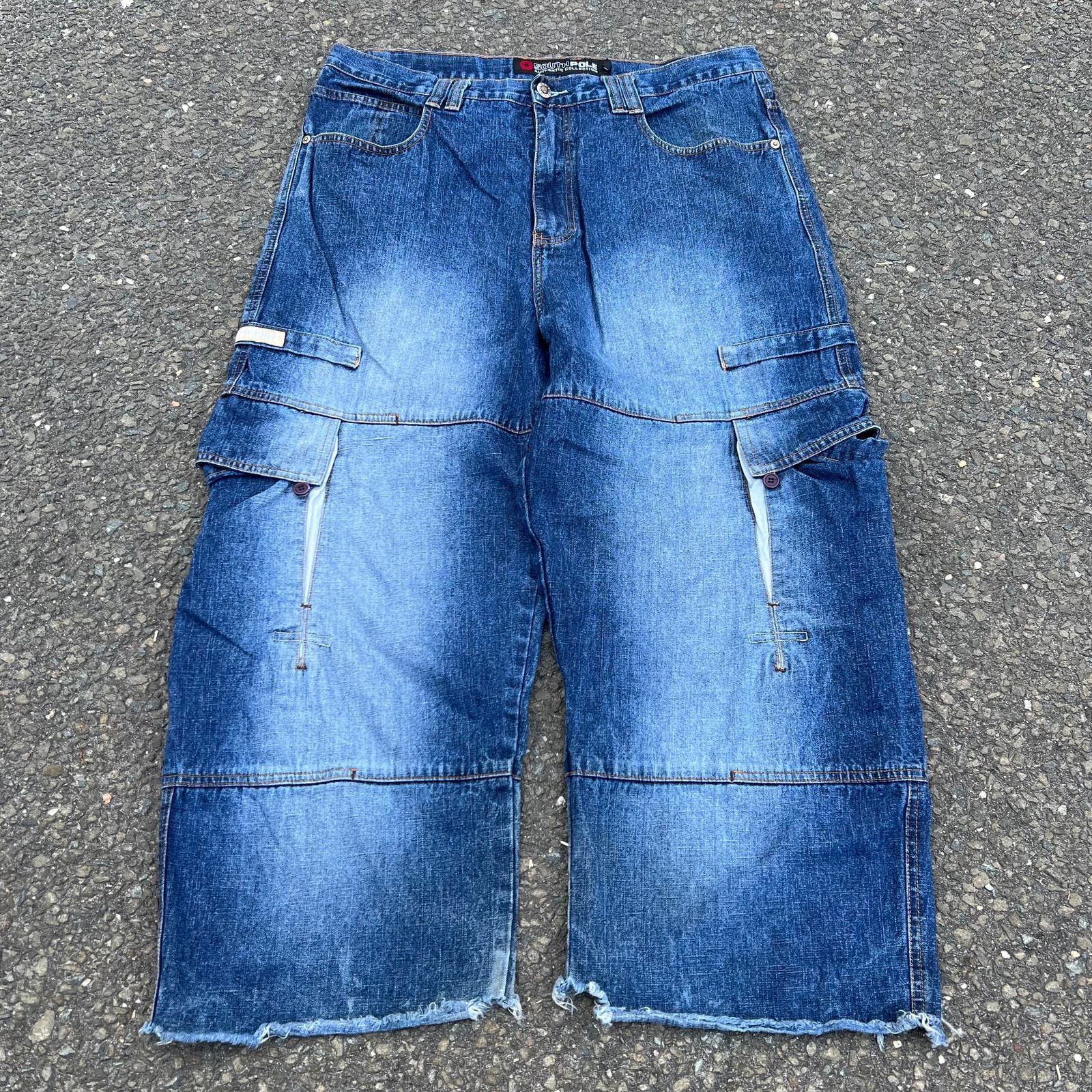 Image of Baggy Y2K Southpole Wide Denim Work Blue Jeans Pants, Men's (Size 38)