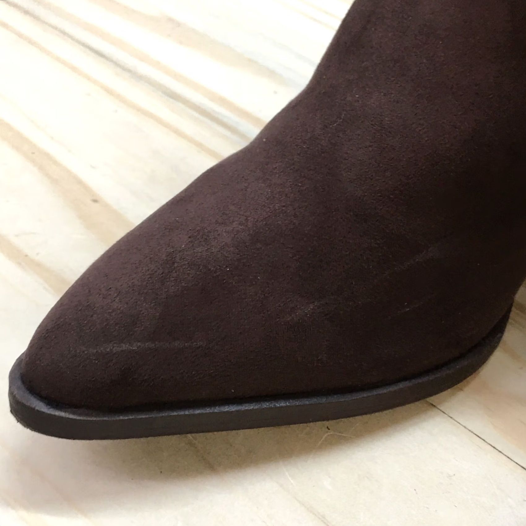 Vintage A New Day Ankle Boots Womens 10 Brown Pointed Toe Slip-On Casual Comfort Suede Size US 10 / IT 40 - 6 Thumbnail