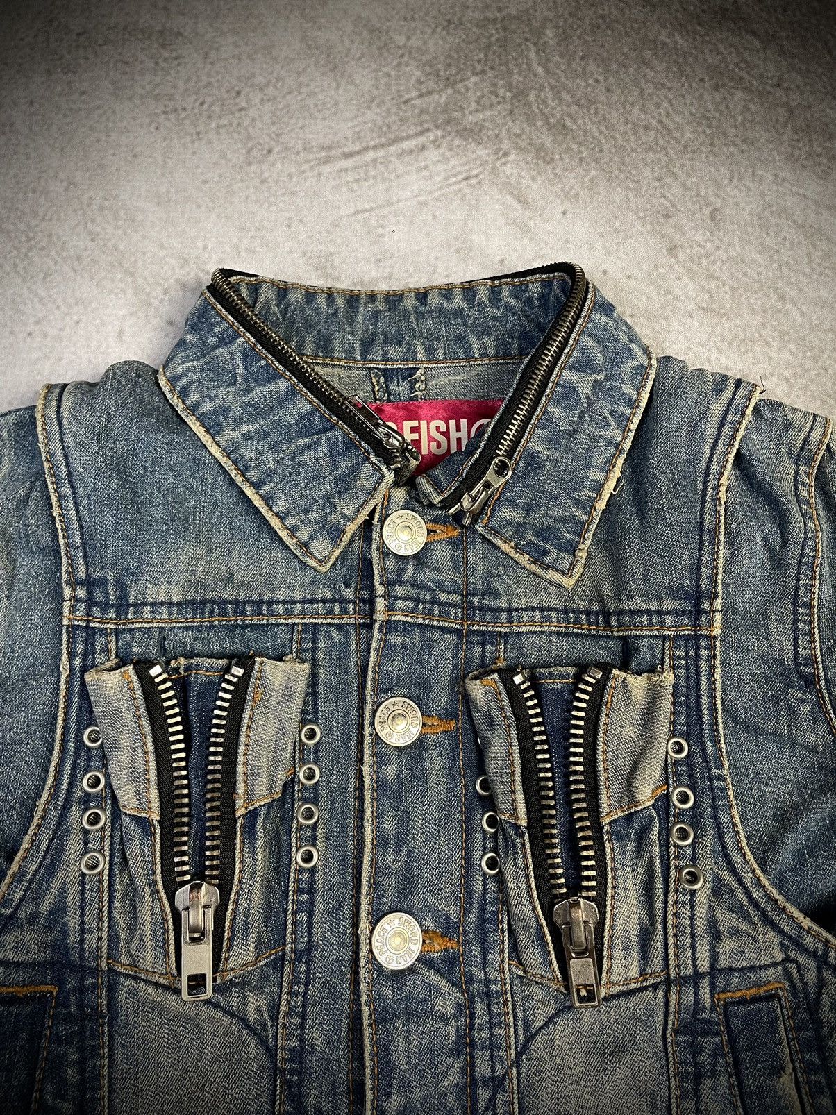 Hysteric Glamour Y2k Swordfish Modular Dystopian Denim Jacket Size XS / US 0-2 / IT 36-38 - 6 Thumbnail