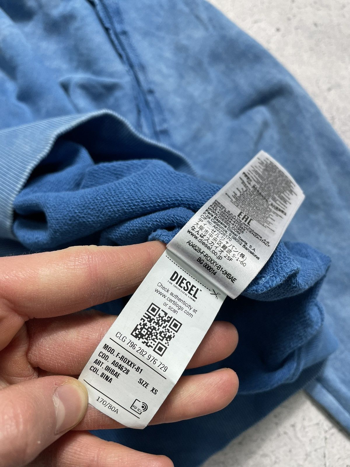 Diesel × Japanese Brand Vintage Avant Garde Diesel Sweatshirt Size US XS / EU 42 / 0 - 8 Thumbnail