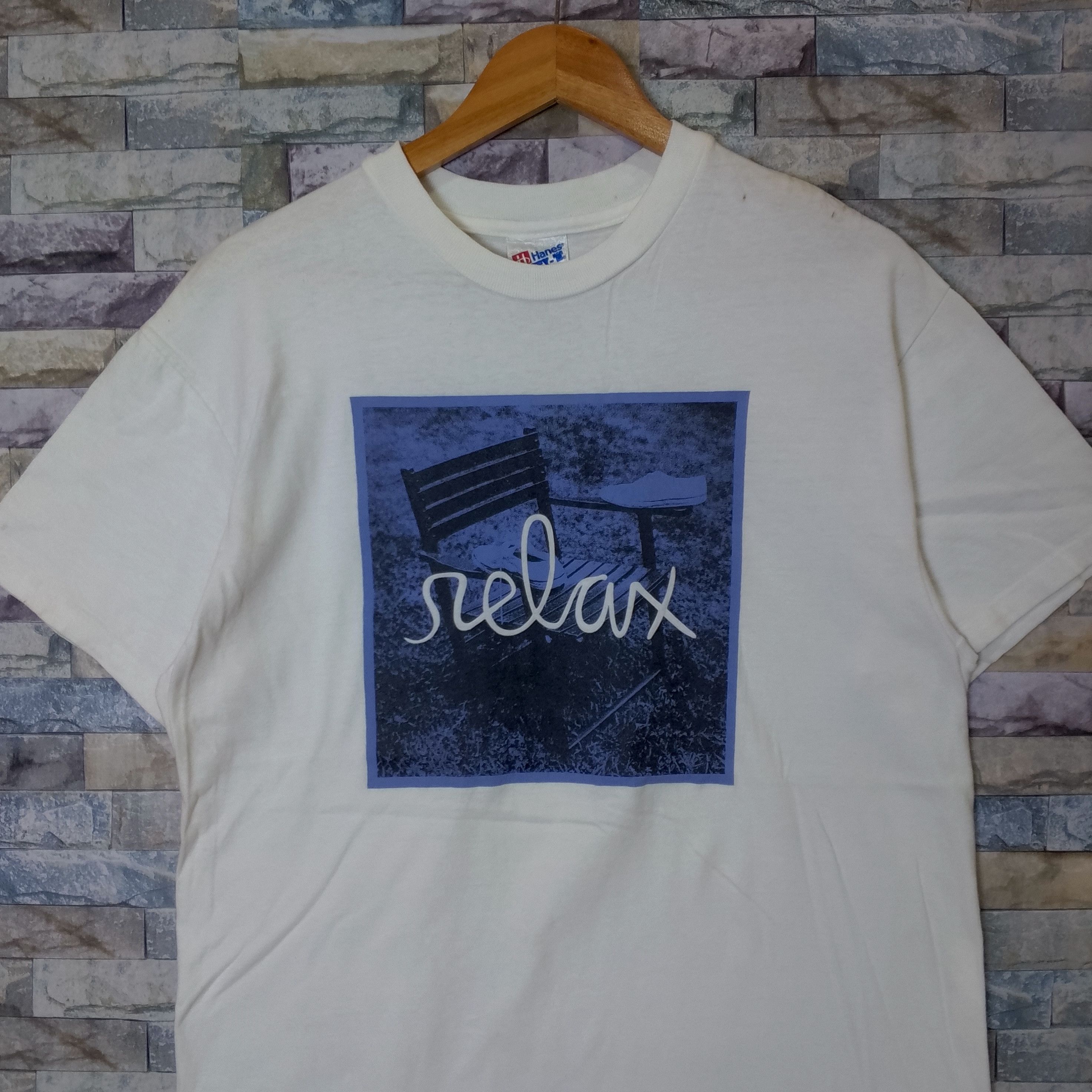 Vintage Vintage 90s Relax Graphic Tee Size US L / EU 52-54 / 3 - 2 Thumbnail