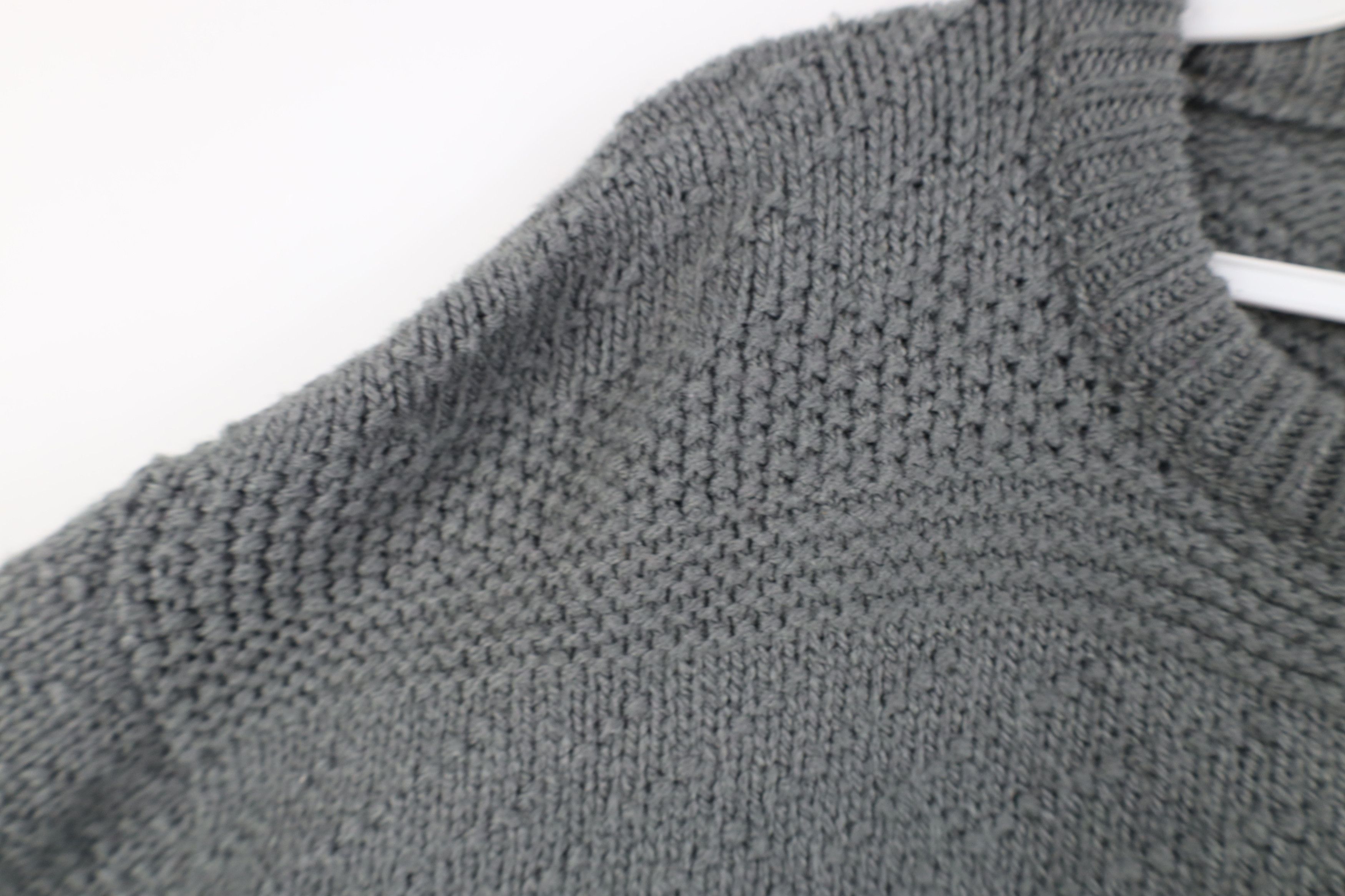 Vintage Vintage 90s Streetwear Ribbed Knit Crewneck Sweater Gray USA Size XL / US 12-14 / IT 48-50 - 6 Thumbnail