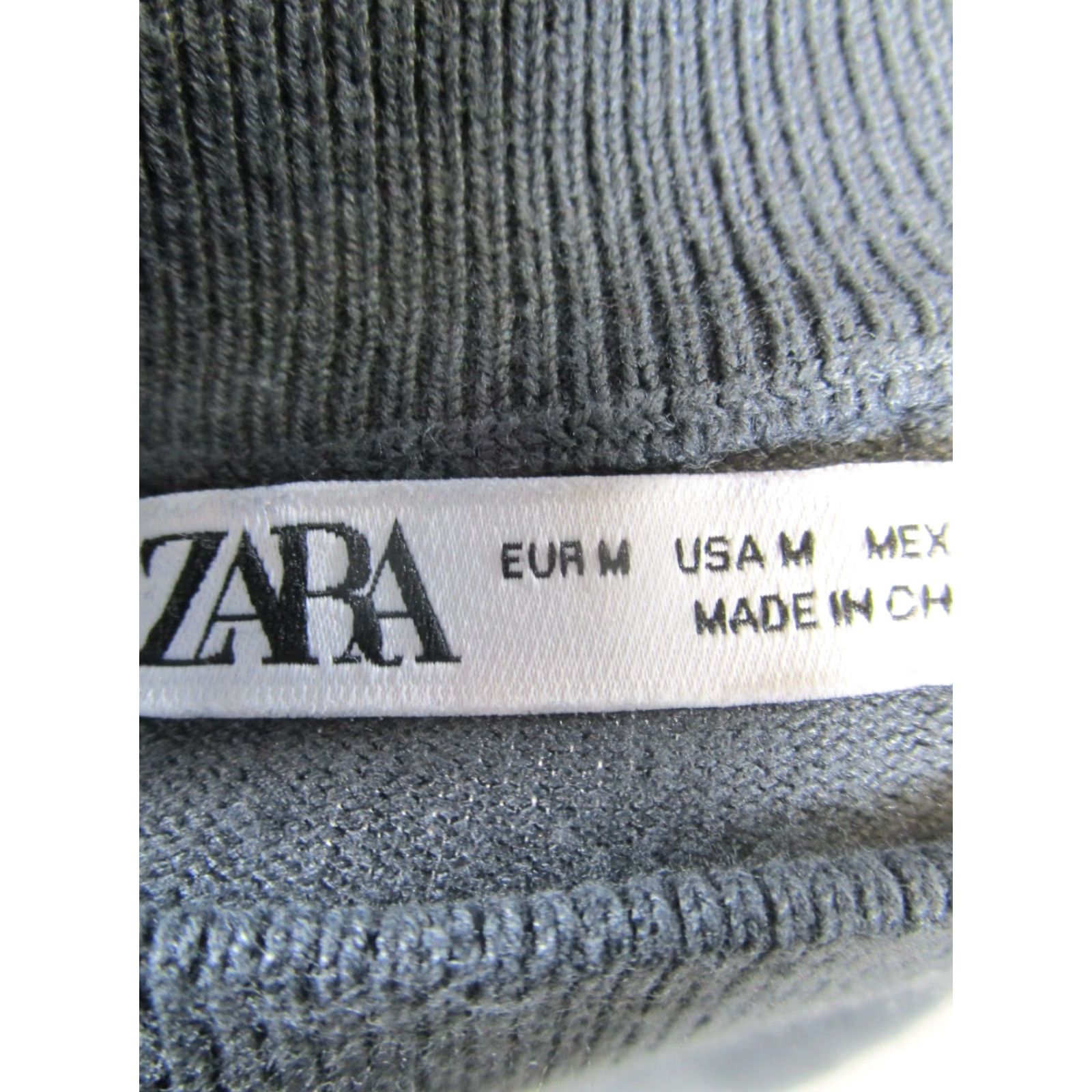 Zara VINTAGE Zara Sweater Pullover Women Medium Gray Knit 90s Mock Neck Long Sleeve Size M / US 6-8 / IT 42-44 - 3 Thumbnail