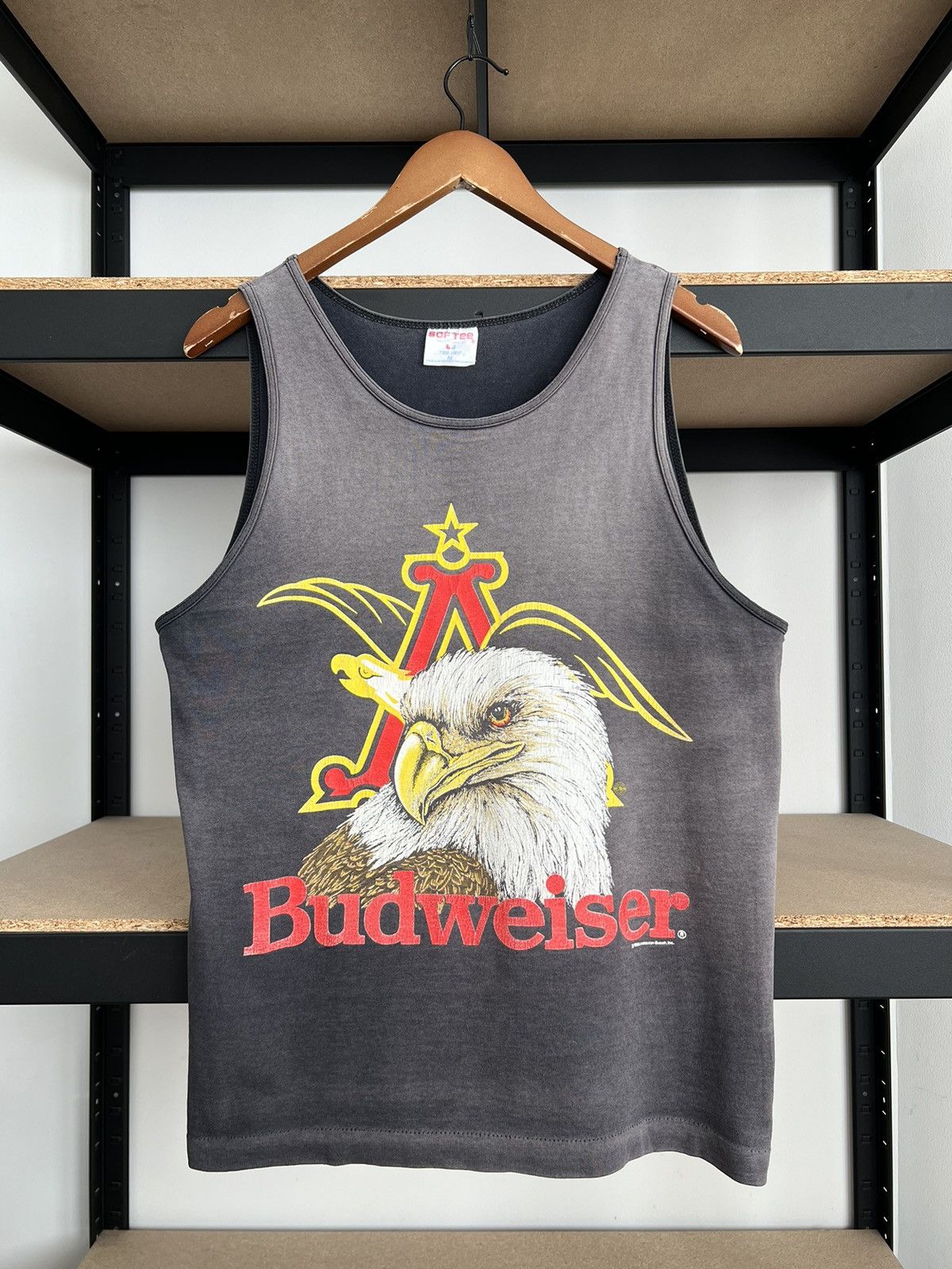 Budweiser Vintage 1988 Budweiser Beer Graphic 80s Faded Black T-shirt Size US M / EU 48-50 / 2 - 1 Thumbnail