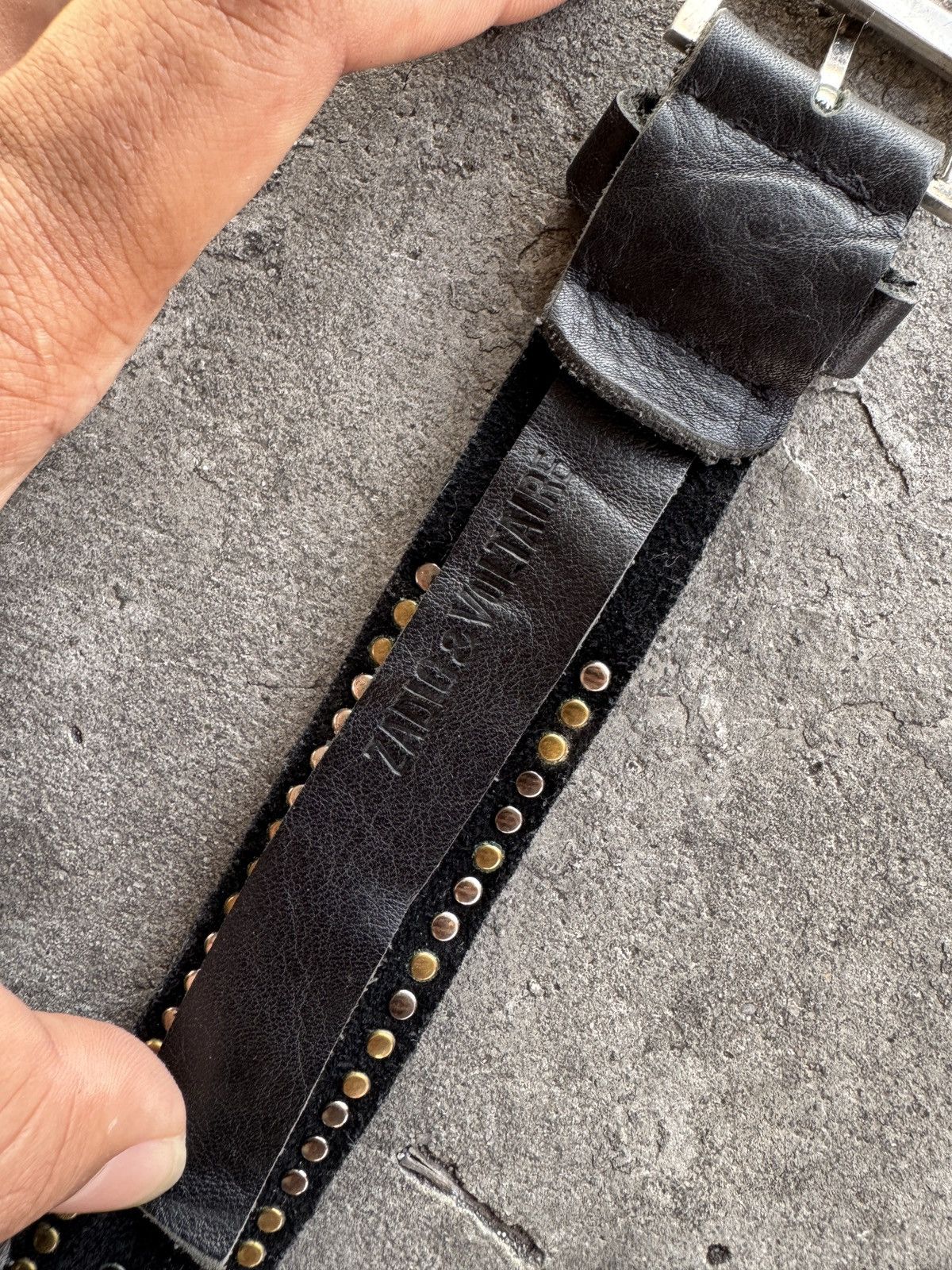 Japanese Brand Vintage Studded Leather Belt Size ONE SIZE - 6 Thumbnail