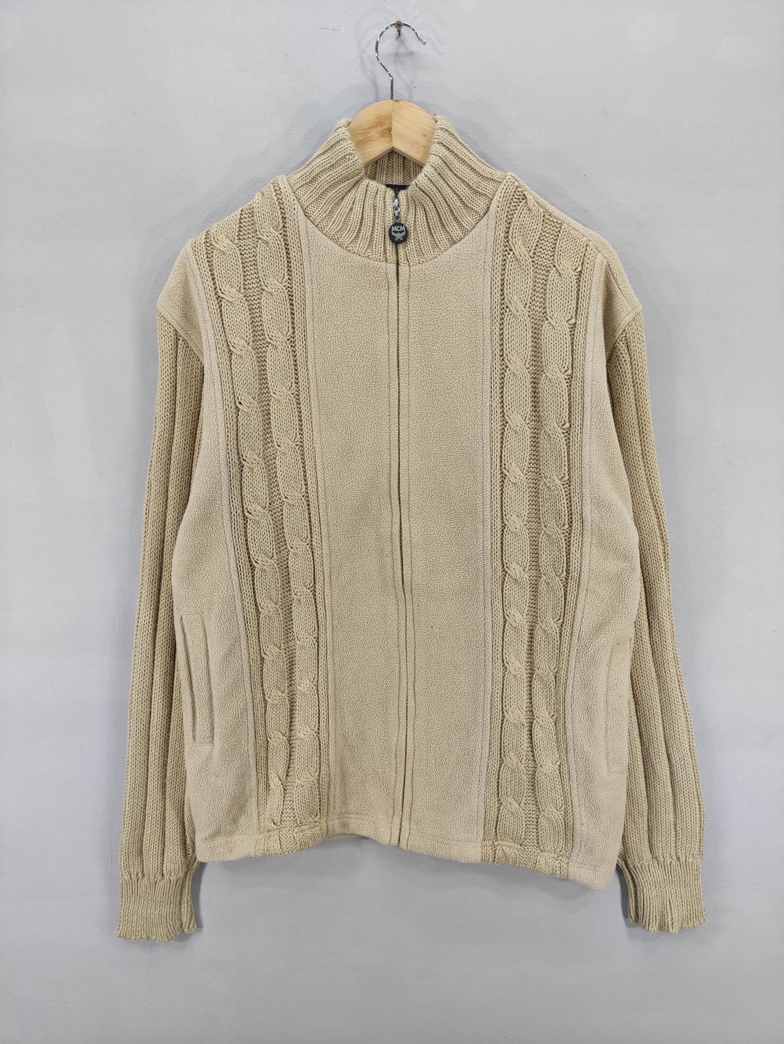 Aran Isles Knitwear Vintage Mcm Knit Sweater Jacket Zipper Size US L / EU 52-54 / 3 - 1 Thumbnail