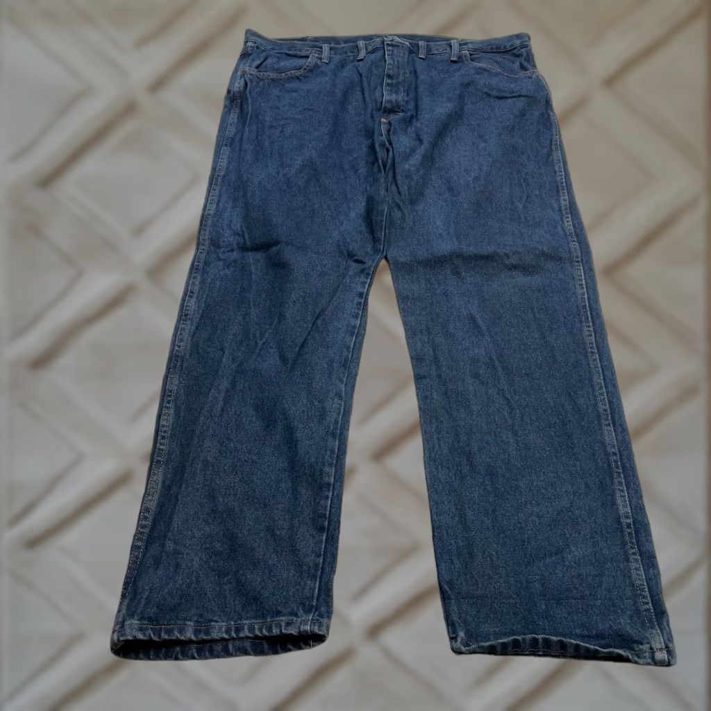 Vintage Rustler Jeans Mens 44 Blue Denim Dark Wash Straight 44x32 Adult High Rise Pants Size US 44 / EU 60 - 1 Thumbnail