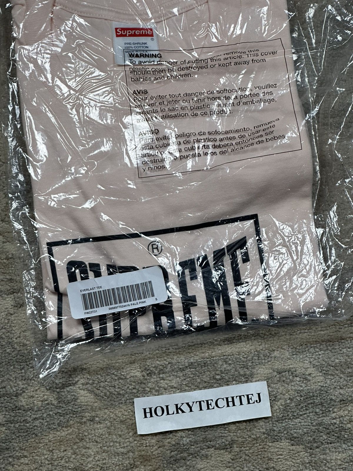 Supreme Supreme Warm Up Tee - Pale Pink - S - FW23 Size US S / EU 44-46 / 1 - 3 Thumbnail