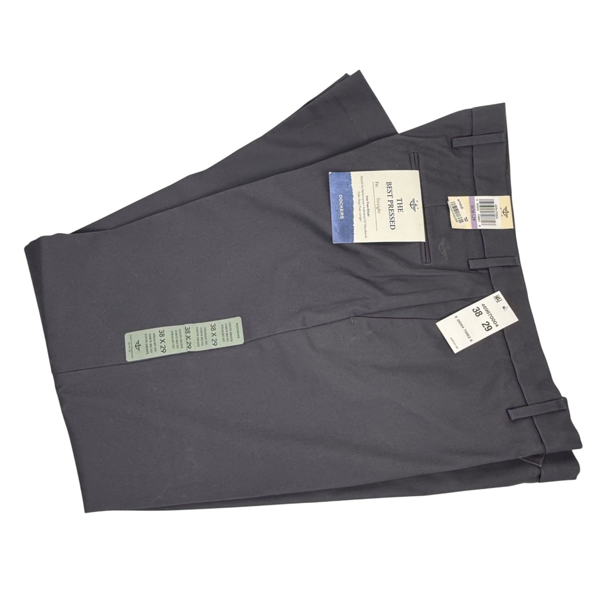 Dockers Dockers Men's The Best Pressed Straight Leg Gray Chinos 38x2 Size US 38 / EU 54 - 2 Thumbnail