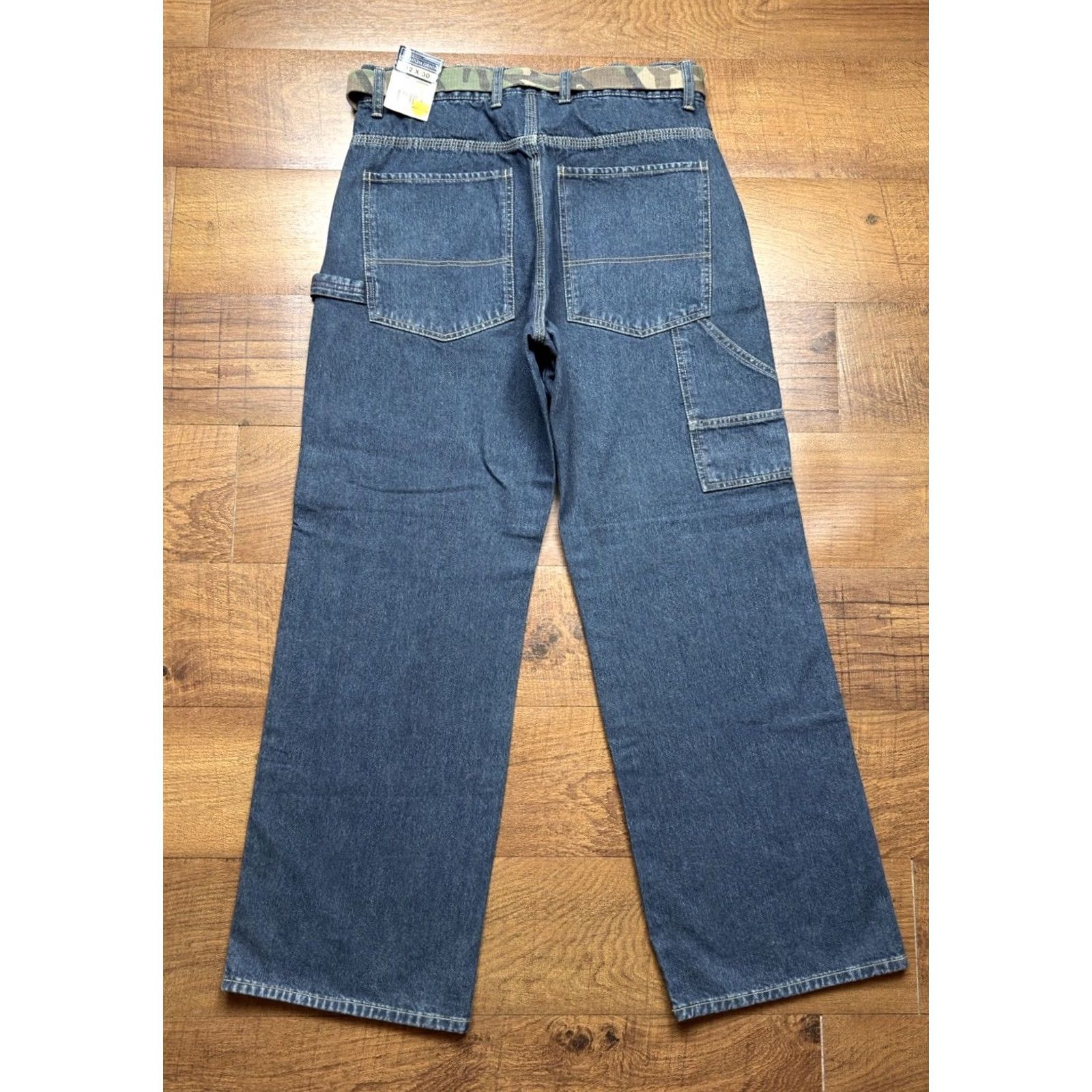 Denime VINTAGE Sonoma Jeans Men’s Denim Straight Baggy Carpenter 32X30 NWT blue Belted 90s 00s Mens Size US 32 / EU 48 - 2 Thumbnail