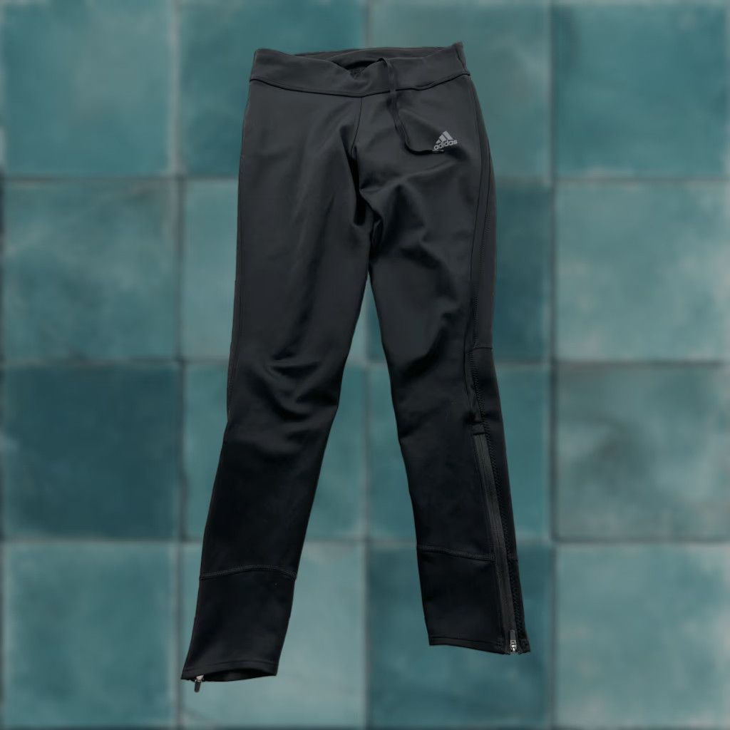 Adidas Adidas Compression Leggings Womens Small Black Running Zipped Ankles Size 28" / US 6 / IT 42 - 1 Thumbnail