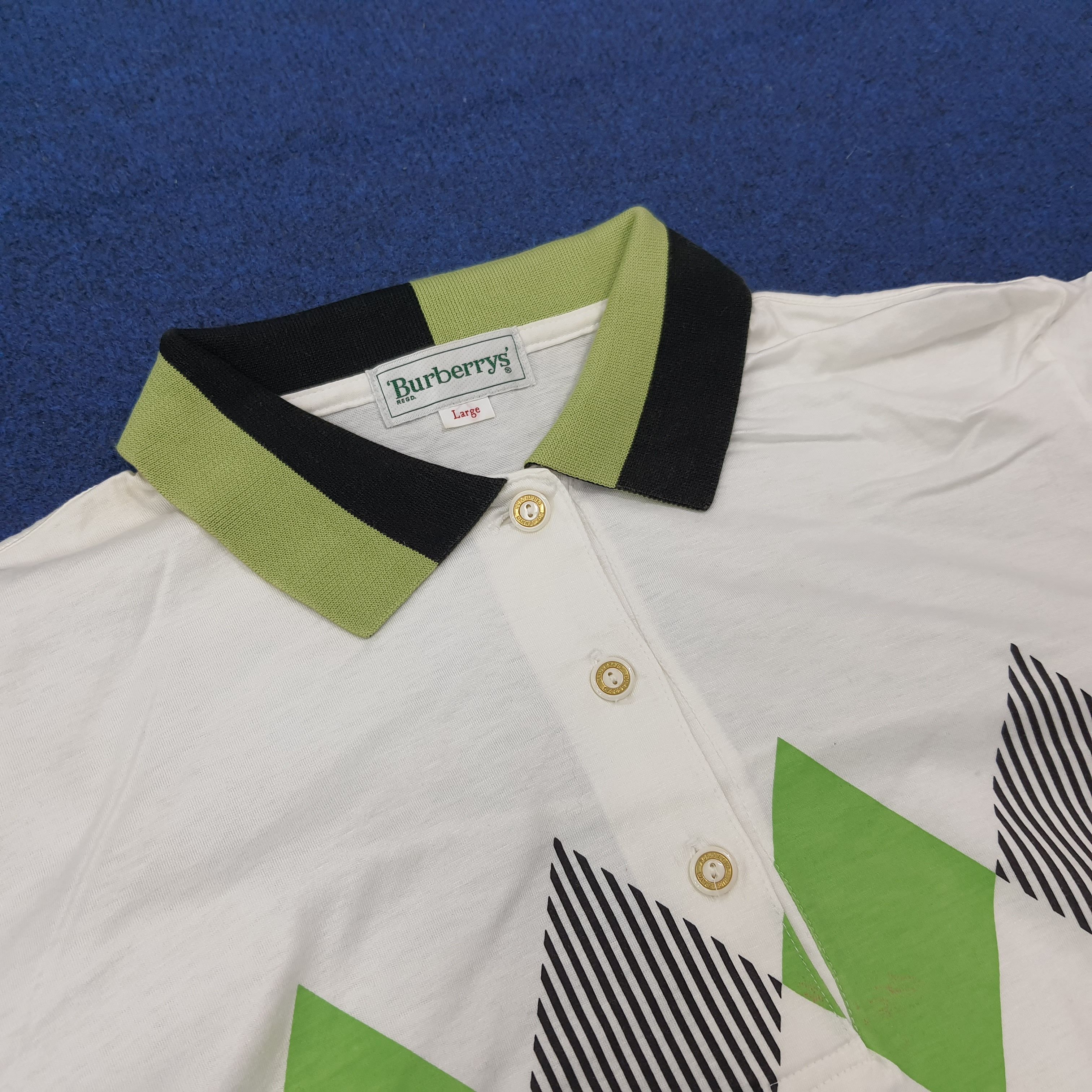 Burberry VINTAGE 90s Burberry's Long Sleeve Polo Shirt C276N72 Size US M / EU 48-50 / 2 - 5 Thumbnail