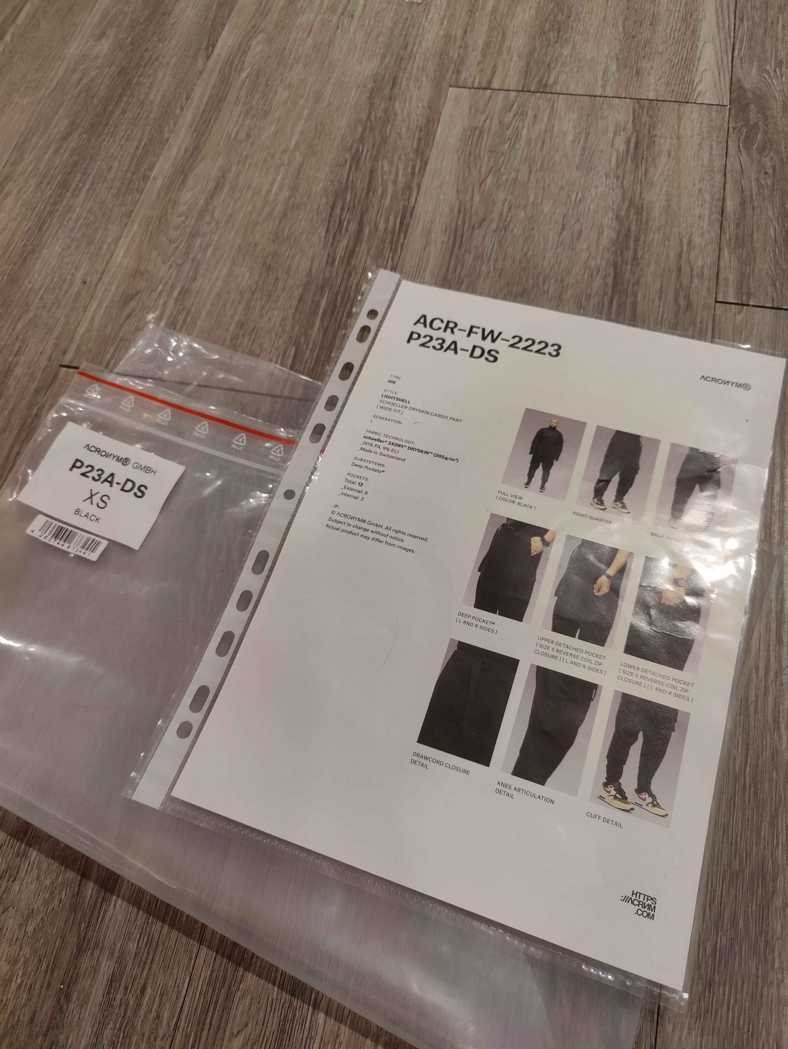 Acronym Acronym P23A-DS [XS] Black Size US 28 / EU 44 - 4 Thumbnail