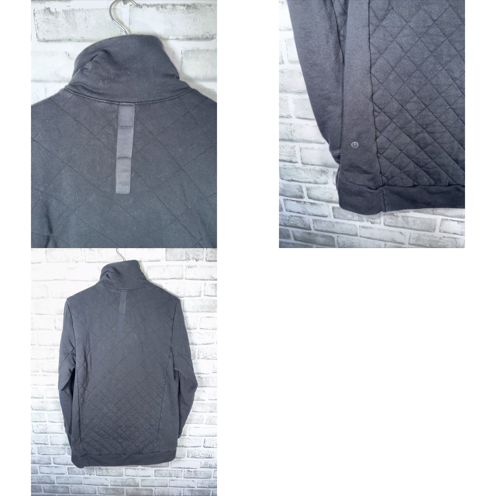 Lululemon LULULEMON Black Quilted Jacket Womens 8 1/4 Zip Activewear Athleisure Size M / US 6-8 / IT 42-44 - 8 Thumbnail