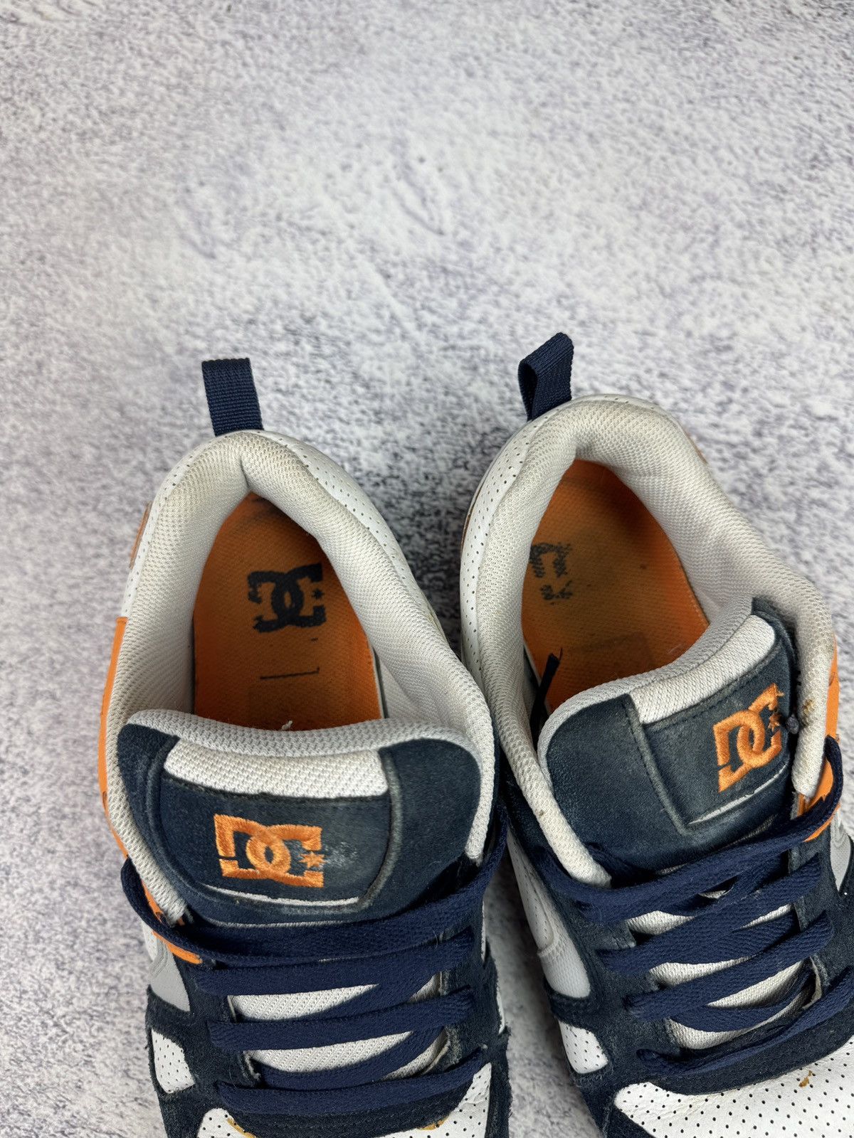 DC DC Shoes Court Graffik Navy Orange White Y2K Skate Sneakers Size US 8 / EU 41 - 15 Thumbnail