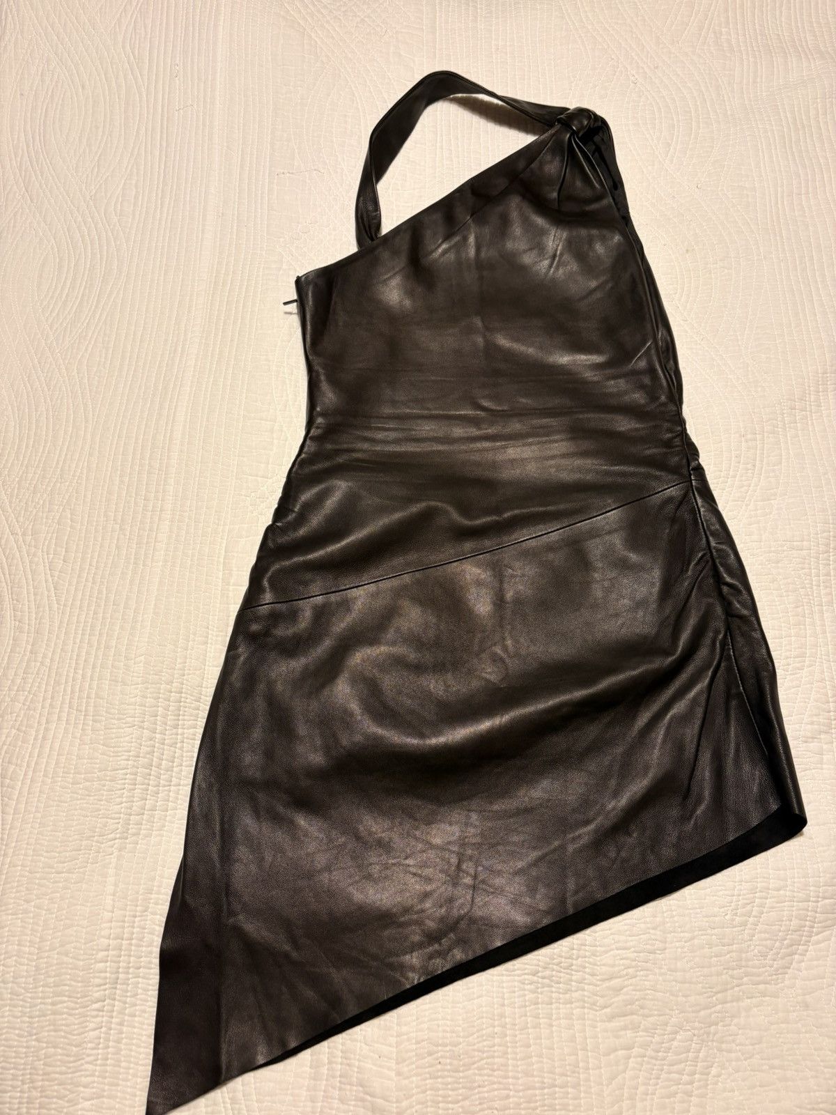 Saint Laurent Paris Authentic Saint Laurent Paris Leather Dress Size S / US 4 / IT 40 - 6 Thumbnail