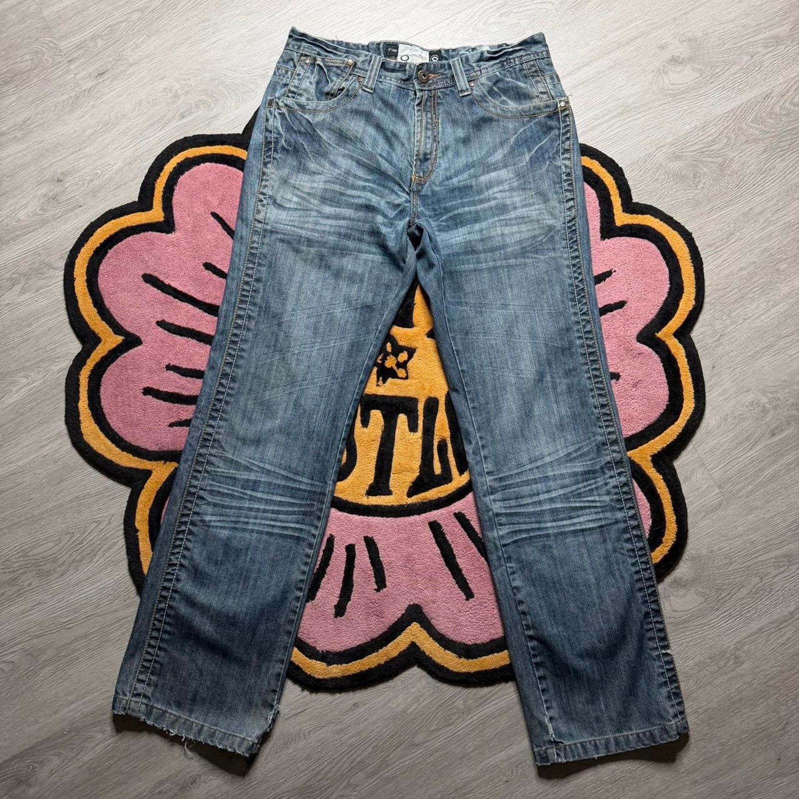 Vintage Vintage Y2K O’Look Flap Pocket Straight Leg Denim Jeans Size US 34 / EU 50 - 1 Thumbnail