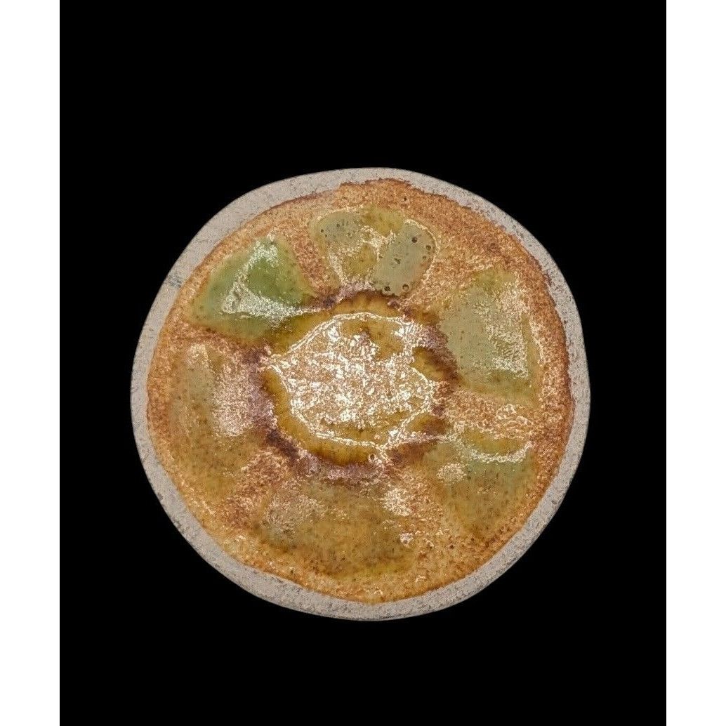Handmade Vintage Handmade Hippie Ceramic Floral Brooch Size ONE SIZE - 2 Thumbnail