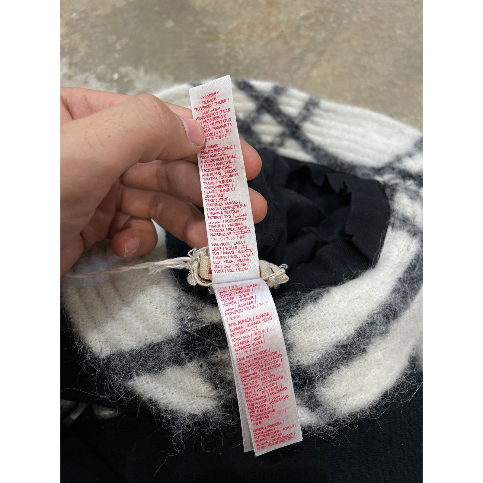 Marni Marni Fur Bucket Hat Black White Large New Size ONE SIZE - 4 Thumbnail