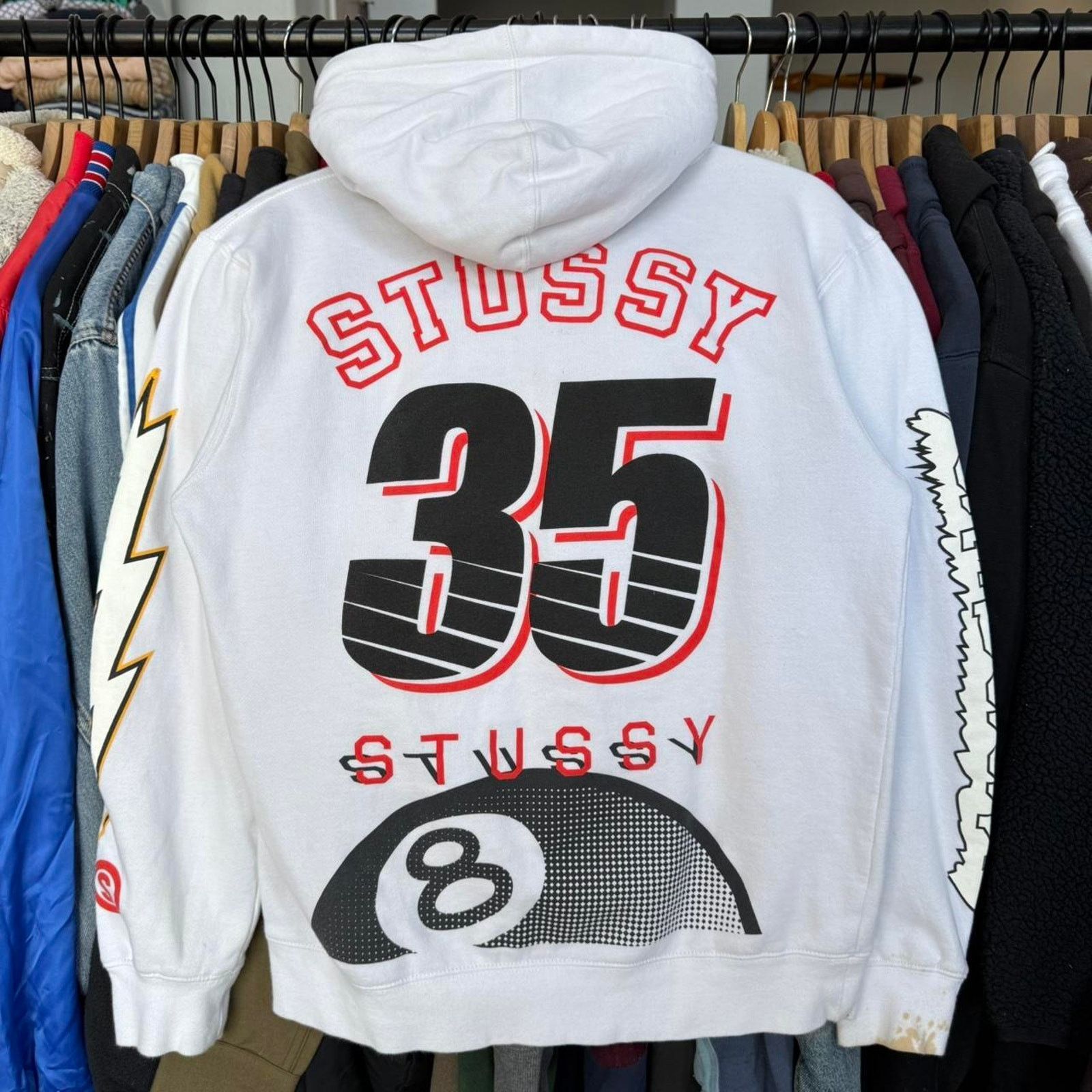 Stussy Vintage Y2K Stussy All Over Print Hoodie RARE Size US S / EU 44-46 / 1 - 6 Thumbnail