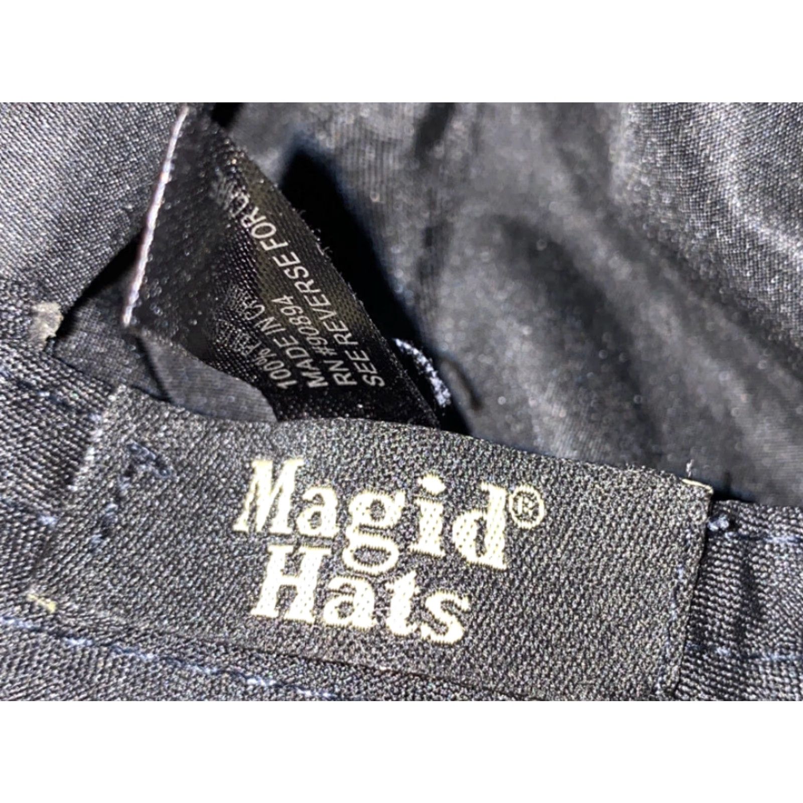 Vintage Magid Hats Black Adjustable Polyester Hat Women Adjustable Casual Hat Size ONE SIZE - 5 Thumbnail