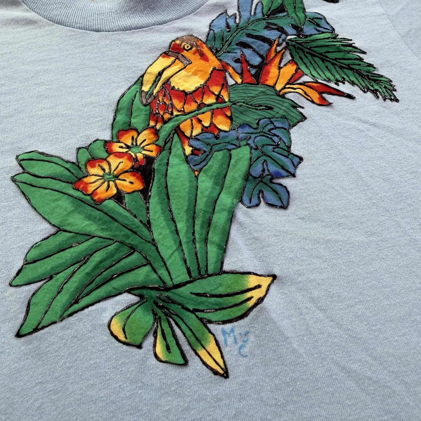 Other Vintage 80s Tropical Toucan Art T Shirt USA Hand Painted XS Size US XS / EU 42 / 0 - 5 Thumbnail
