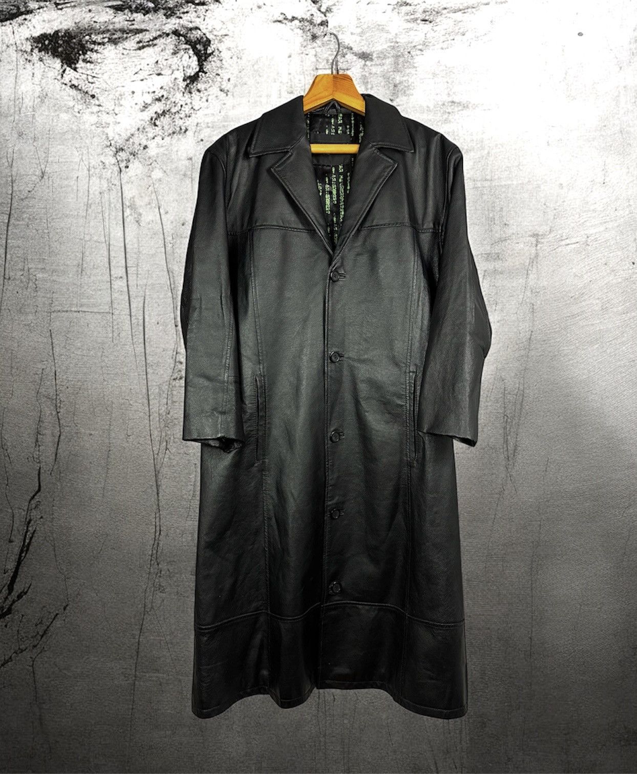 RARE 2003 Vintage The Matrix Collection Leather Trench Coat