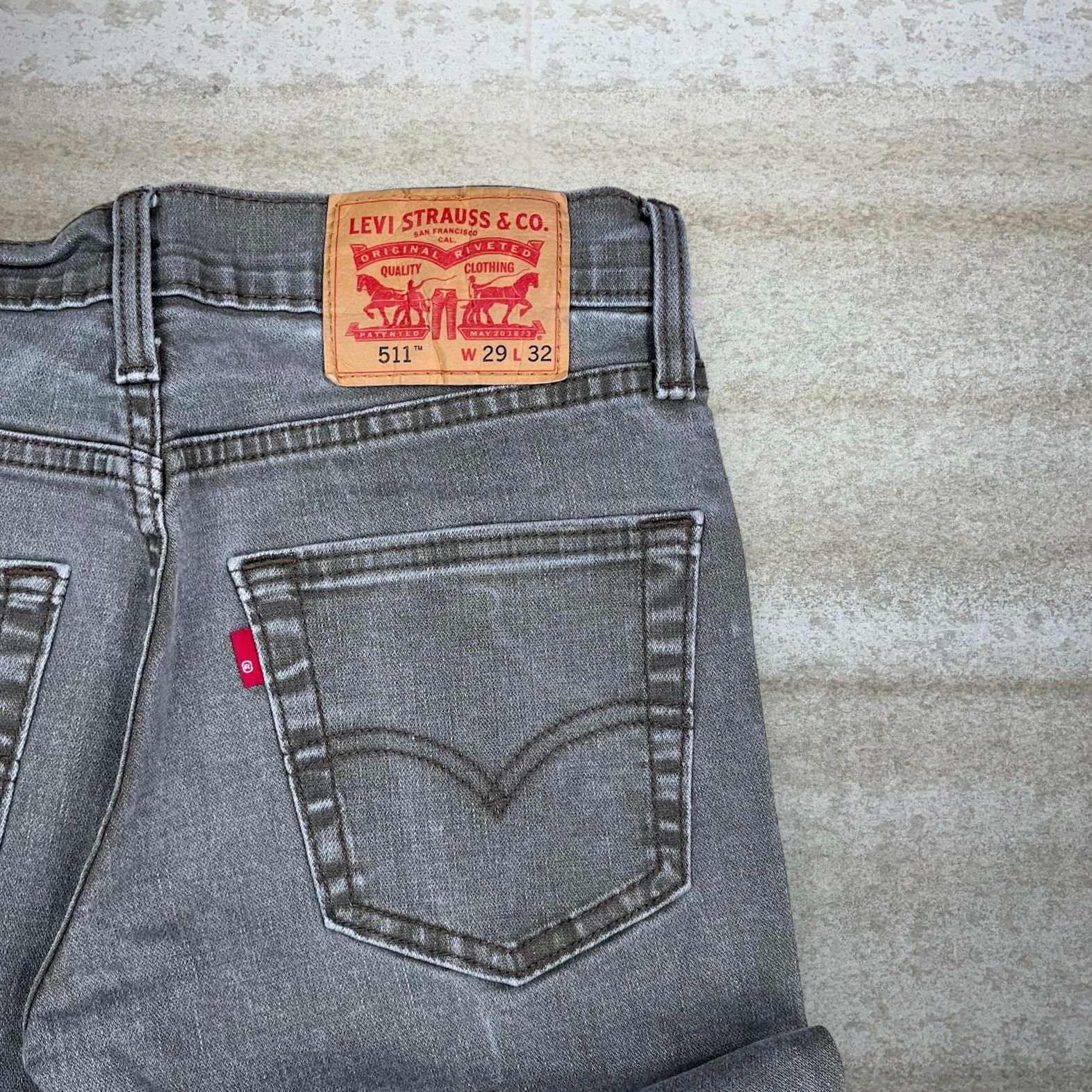 Levi's Vintage Y2K Levis 511 Jeans 29x32 Slim Fit Hazel Green Denim Size US 29 - 3 Thumbnail