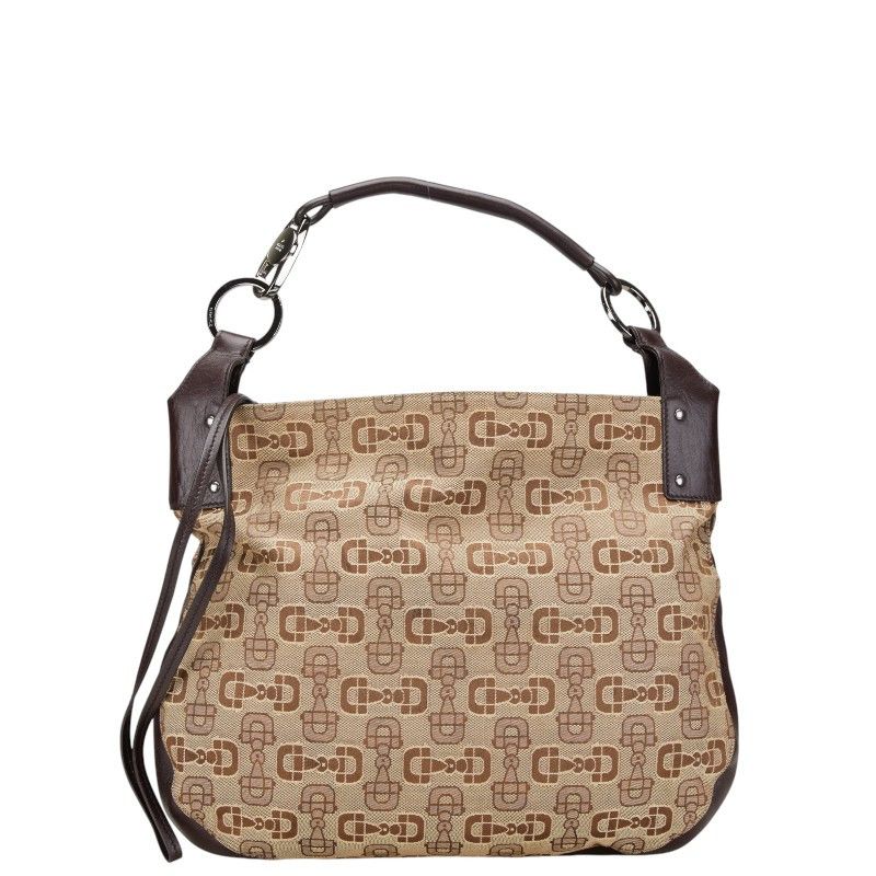 Gucci Gucci Gucci Horsebit Motif Canvas Leather Handbag Canvas Handbag 179777 Size ONE SIZE - 1 Thumbnail