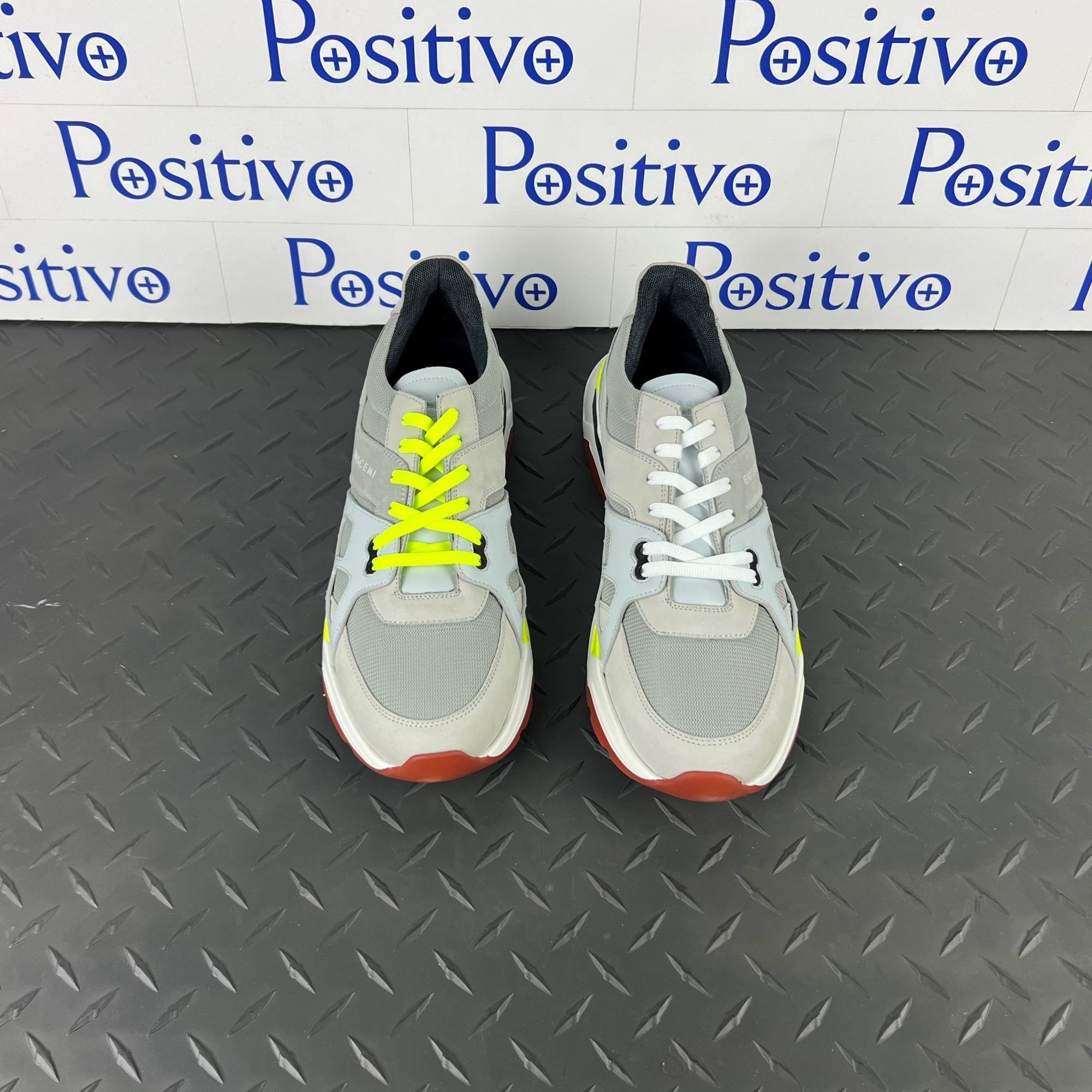 Buscemi Buscemi Mens B Runner Grey Leather Sneakers US 9 SAMPLE Size US 9 / EU 42 - 3 Thumbnail
