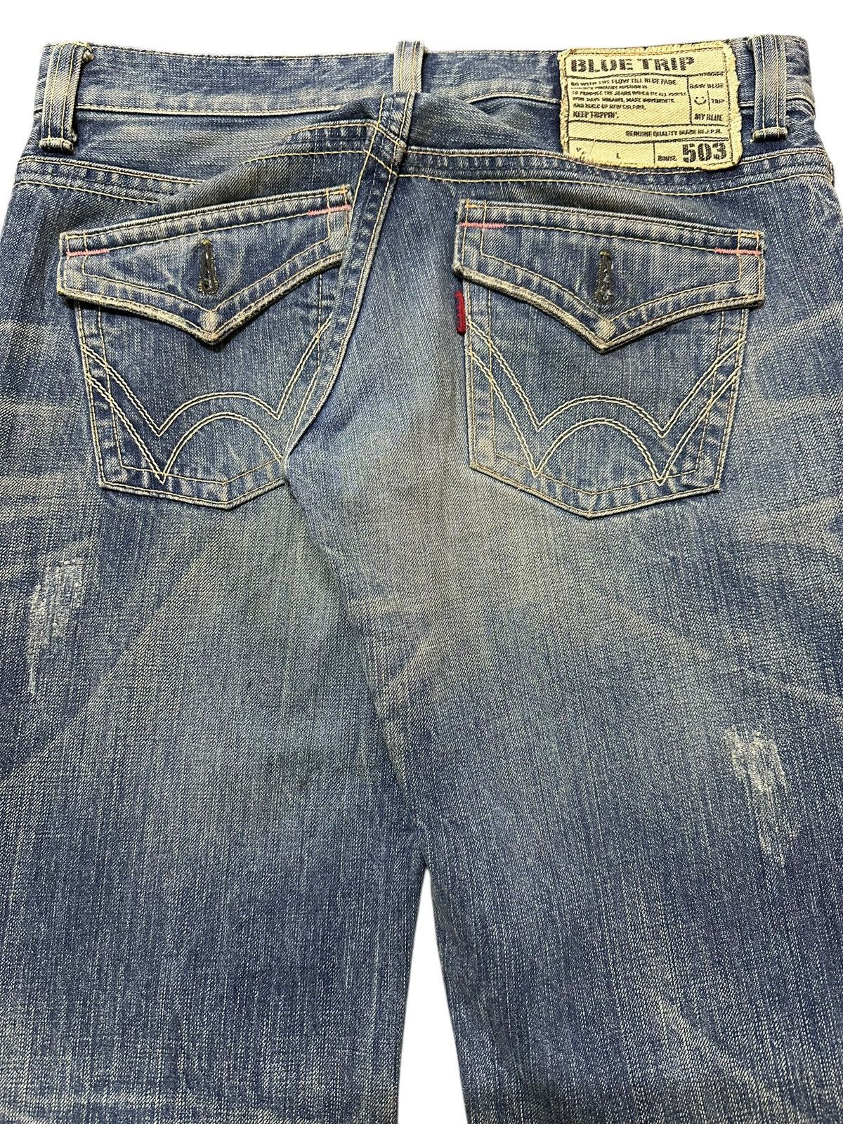 Edwin Vintage Edwin Blue Trip Faded Thunder Wash Wide Leg Jeans Size US 32 / EU 48 - 6 Thumbnail