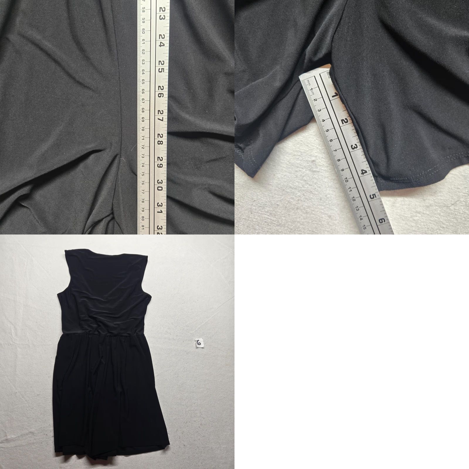Vintage Flair Romper Dress Shorts Sleeveless Adult Women's Size S Small Black Casual One-Piece Romper Size 28" / US 6 / IT 42 - 8 Thumbnail