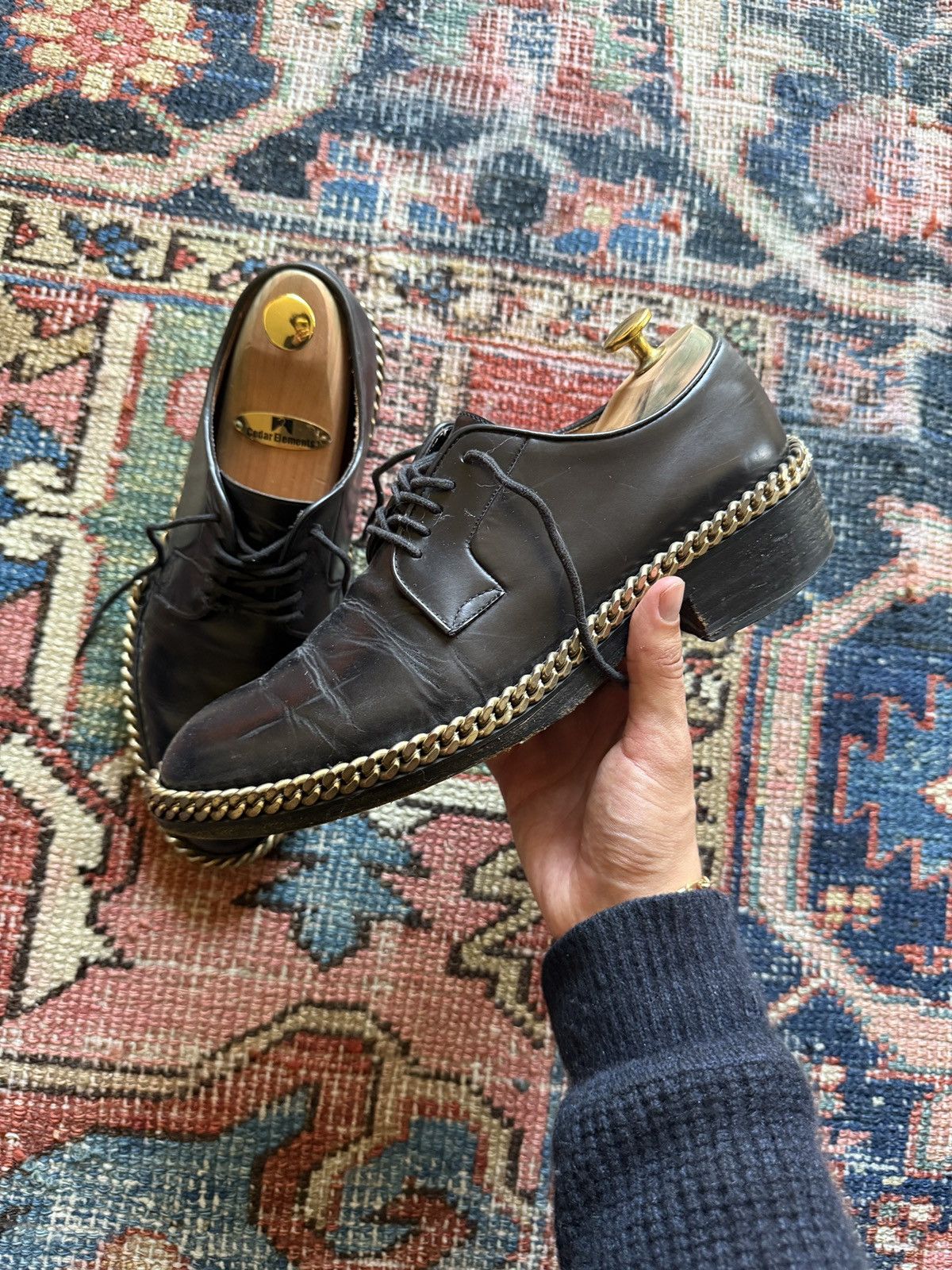 raf simon gold chain derby RAF SIMONS SS 2012 CHAIN TRIM DERBY ??? LIKE AND FOLLOW  main image 2