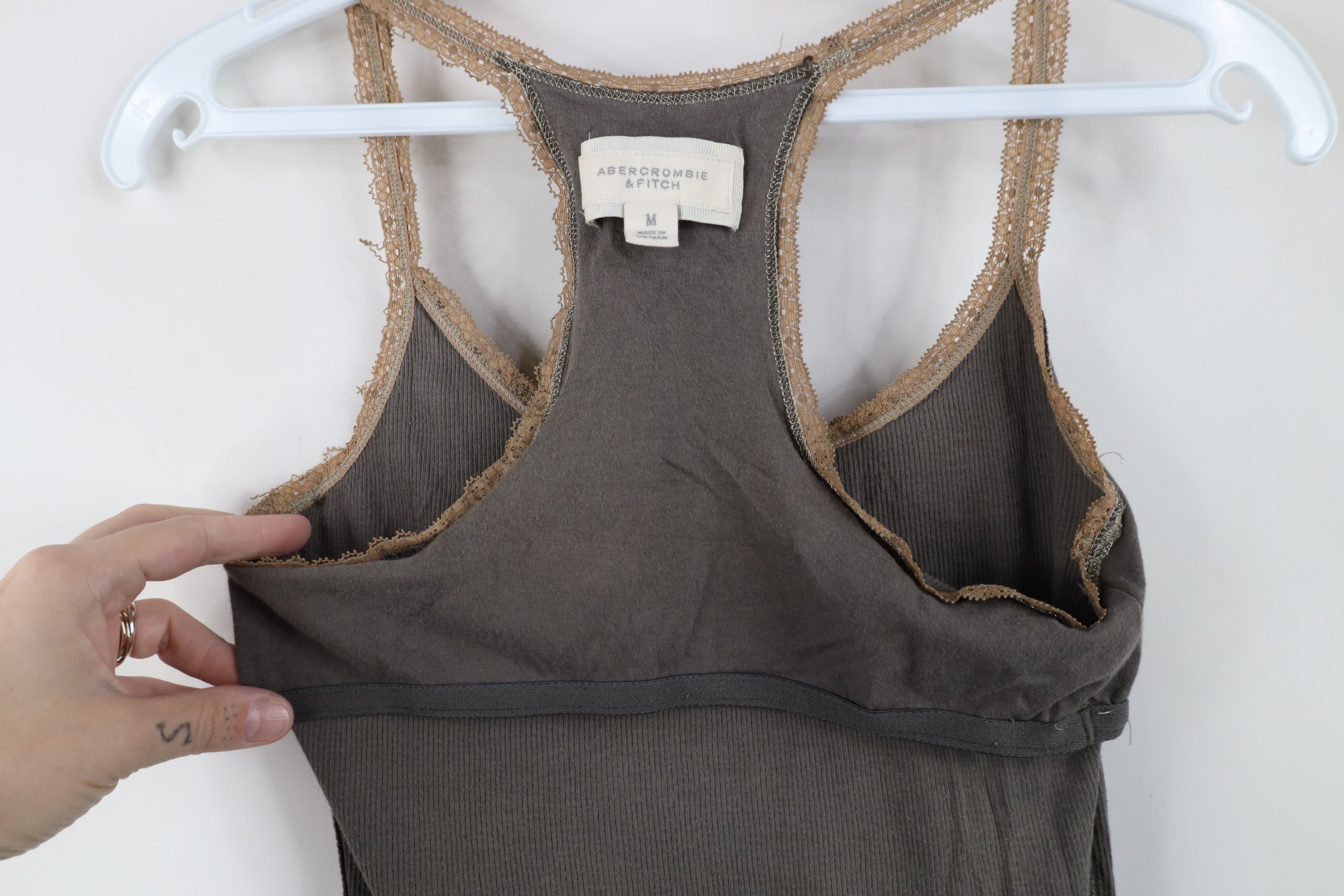 Abercrombie & Fitch Vintage 90s Y2K Abercrombie & Fitch Lace Tank Top T-Shirt Size M / US 6-8 / IT 42-44 - 11 Thumbnail