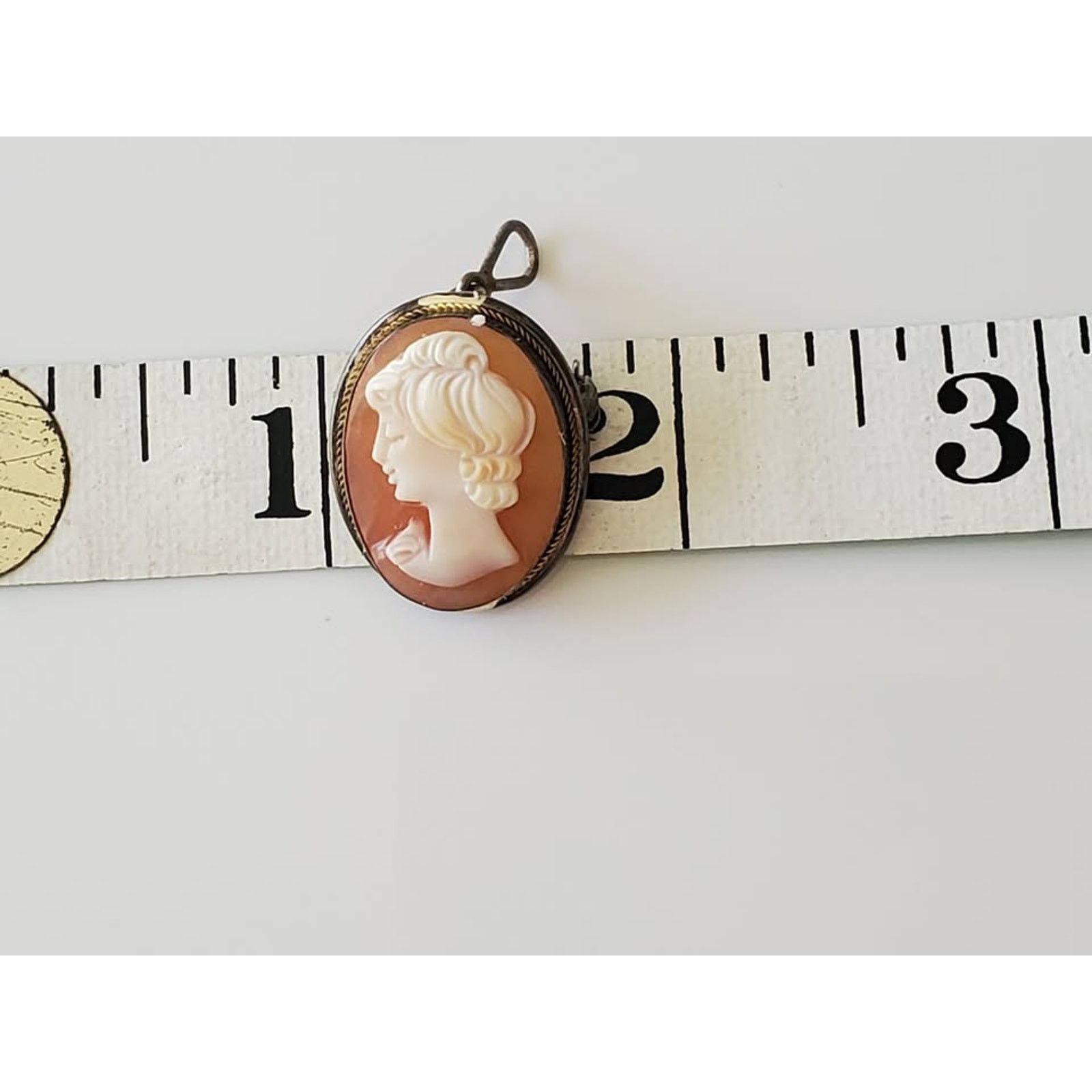 Other Vintage Carved Shell Cameo 800 Silver Pendant and Earrings Size ONE SIZE - 8 Thumbnail