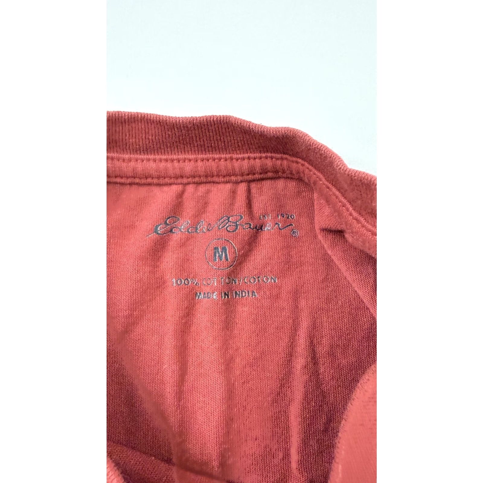 Eddie Bauer Eddie Bauer Shirt Mens Medium Red 100% Cotton Tank Top Sleeveless Casual Crew Neck Solid Ribbed Neckline Men M Red Tank Top Sleeveless Shirt Size US M / EU 48-50 / 2 - 2 Thumbnail