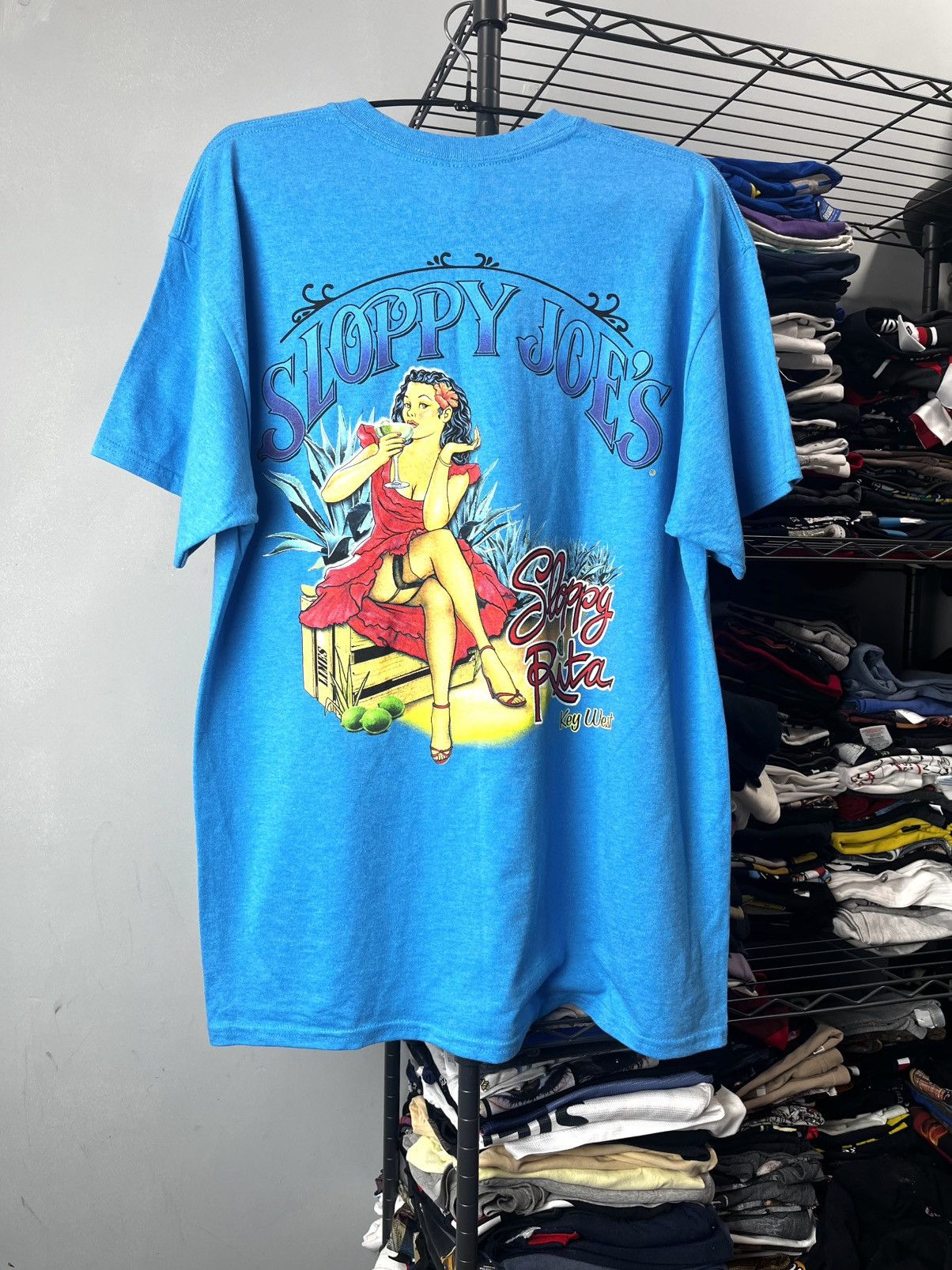 Vintage Vintage Sloppy Joes Sexy Girl Pin Up T Shirt Cowboy Western Size US L / EU 52-54 / 3 - 1 Thumbnail