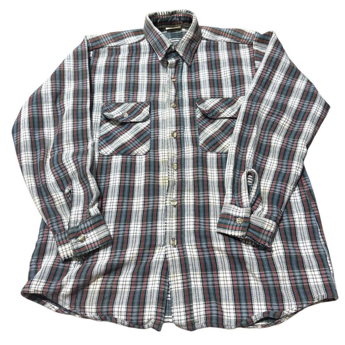 Vintage VINTAGE 90s Five Brother Flannel Shirt Size US M / EU 48-50 / 2 - 1 Thumbnail