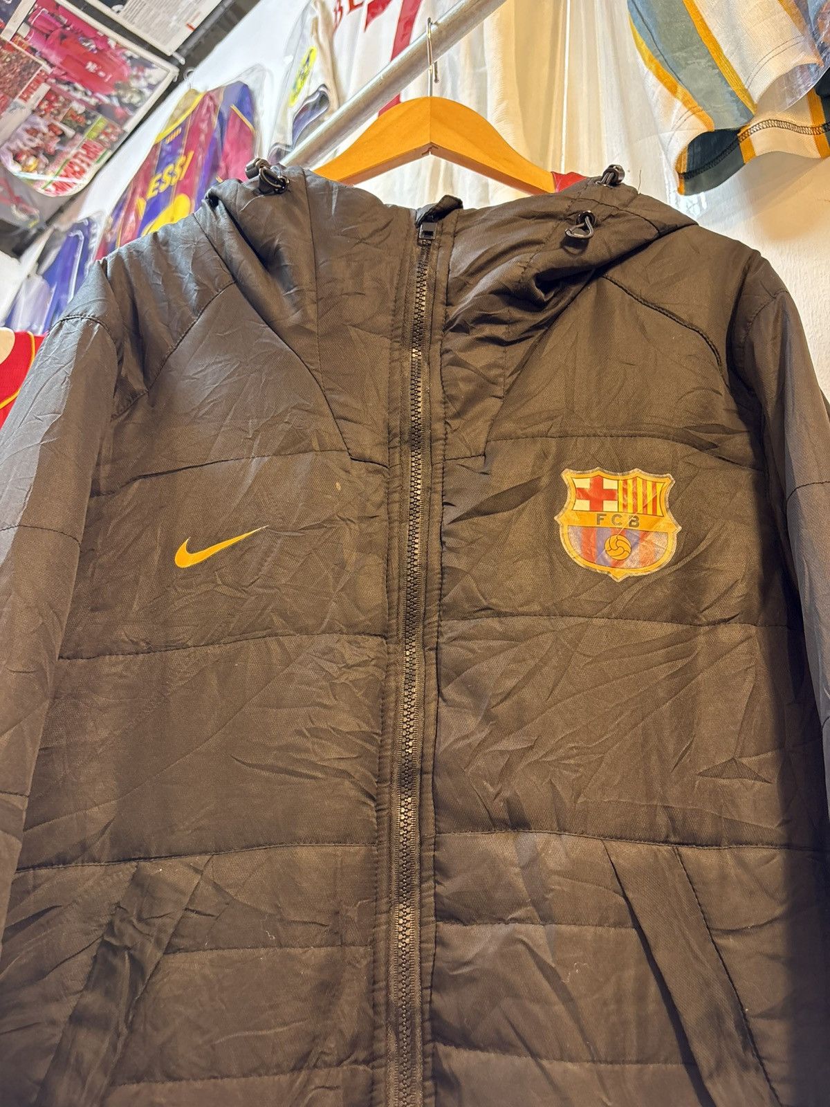 Nike Vintage Y2K FC Barcelona Puffer Jacket Size US XXL / EU 58 / 5 - 2 Thumbnail