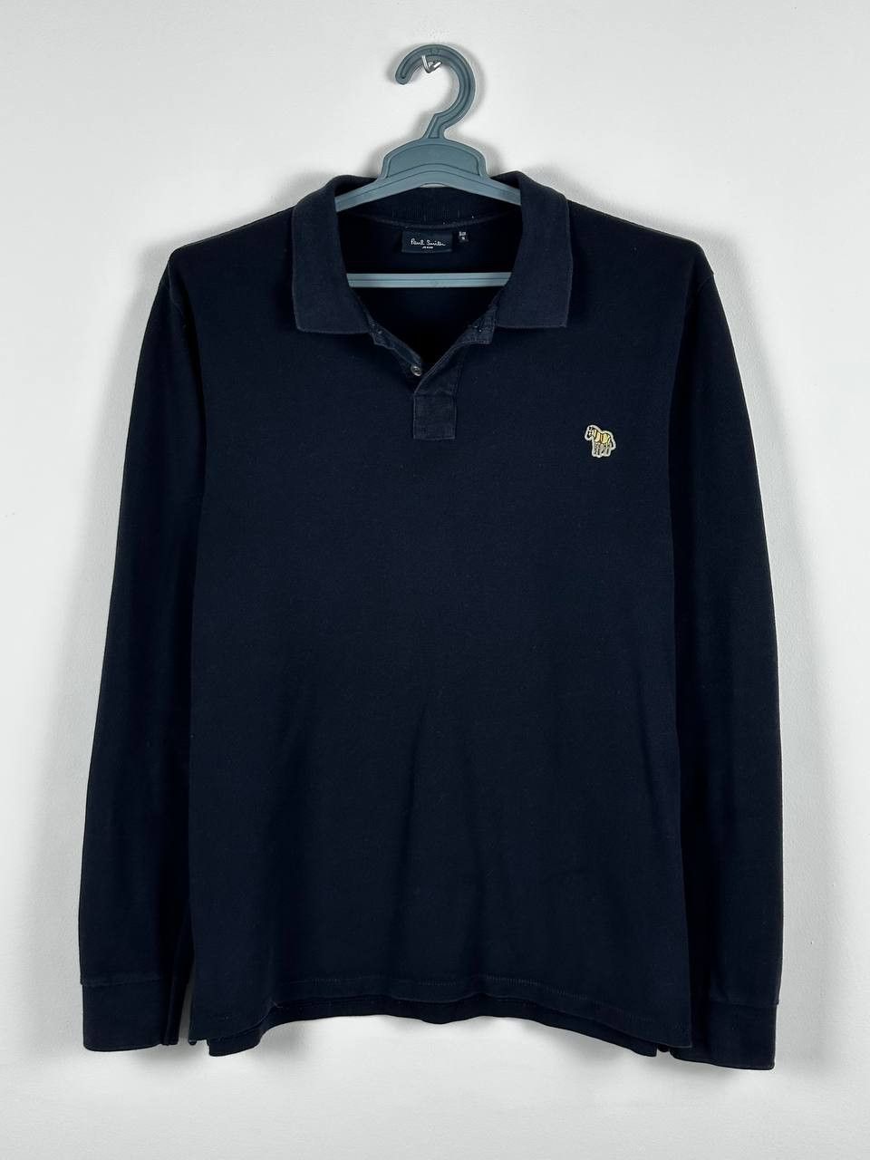 Designer × Paul Smith Paul Smith Long Sleeve Navy Zebra Logo Polo Shirt Size US M / EU 48-50 / 2 - 1 Thumbnail