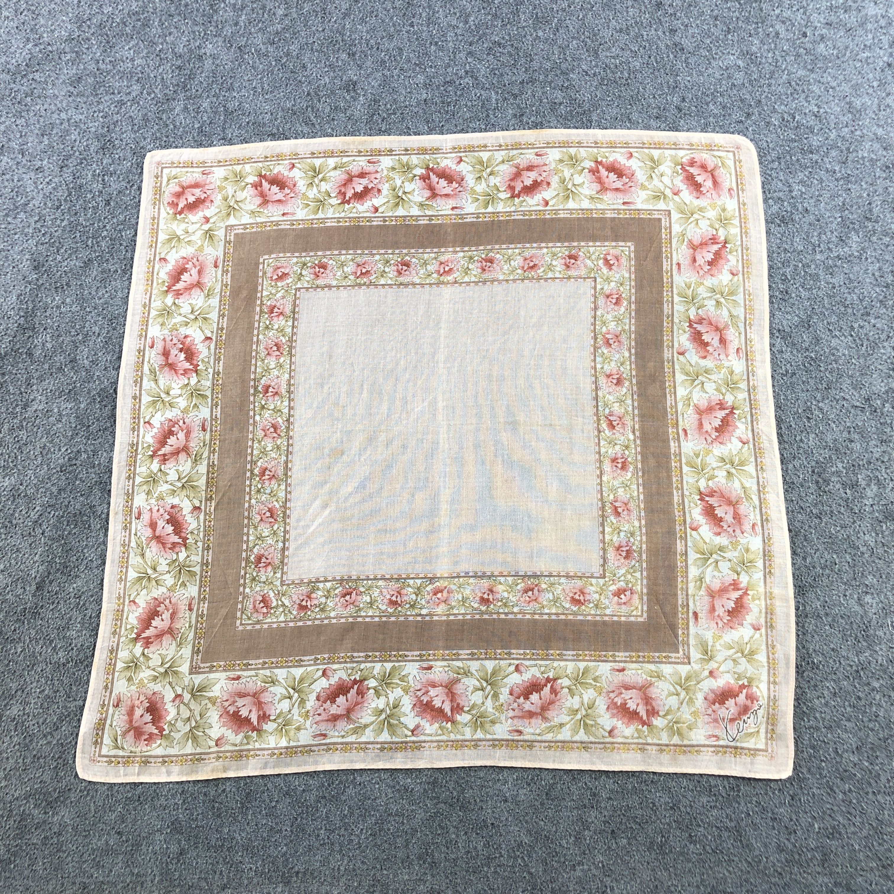 Kenzo Kenzo Floral Handkerchief Neckerchief Bandana H2349 Size ONE SIZE - 2 Thumbnail